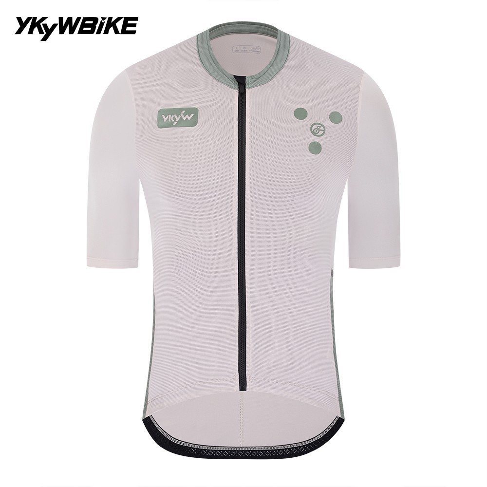YKYW Men Cycling Jersey Summer Short Sleeve Breathable Bike Pro Shirt 5 Pockets