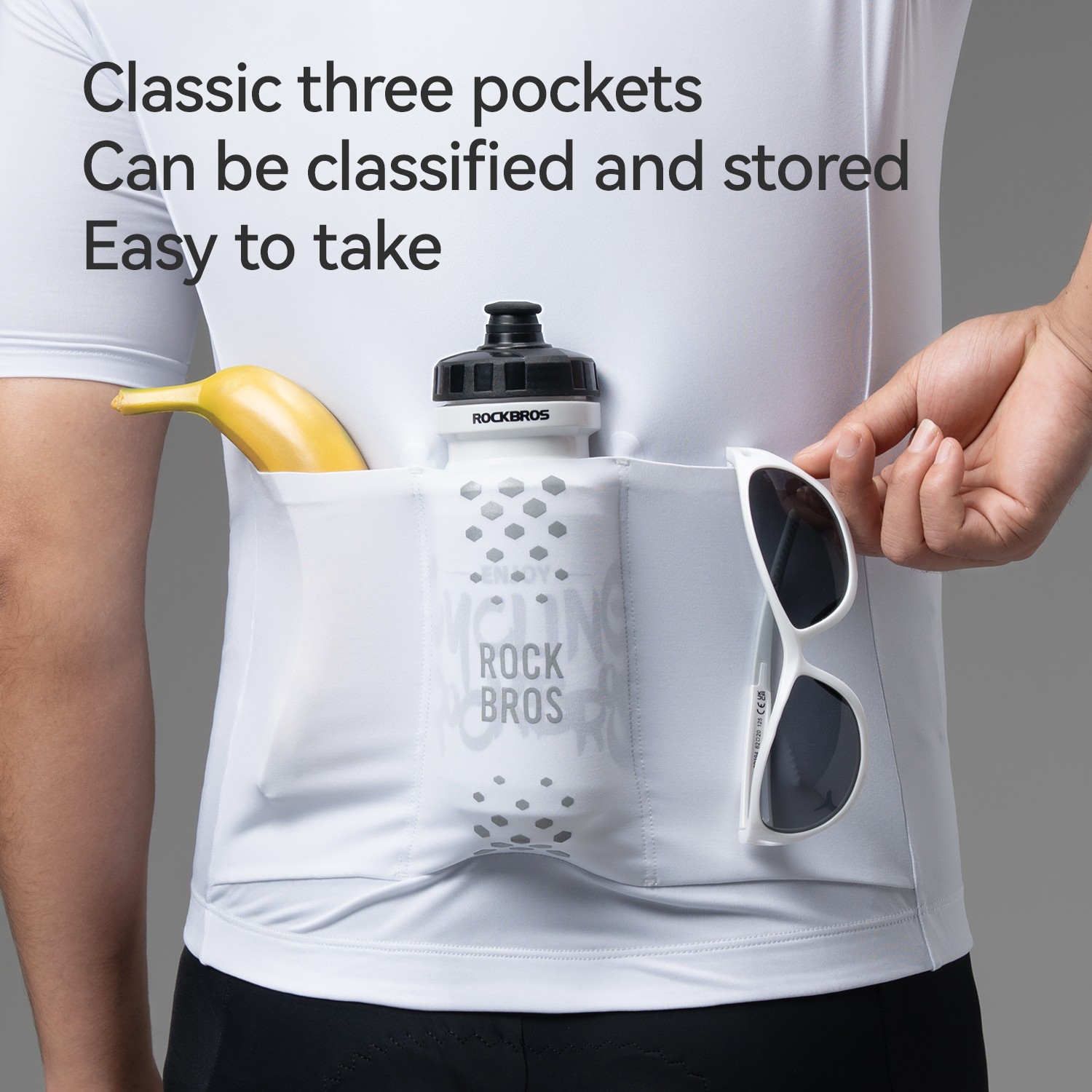 ROCKBROS Cycling Jersey Men’s Short Sleeve Slim Fit Breathable Quick Dry Shirt