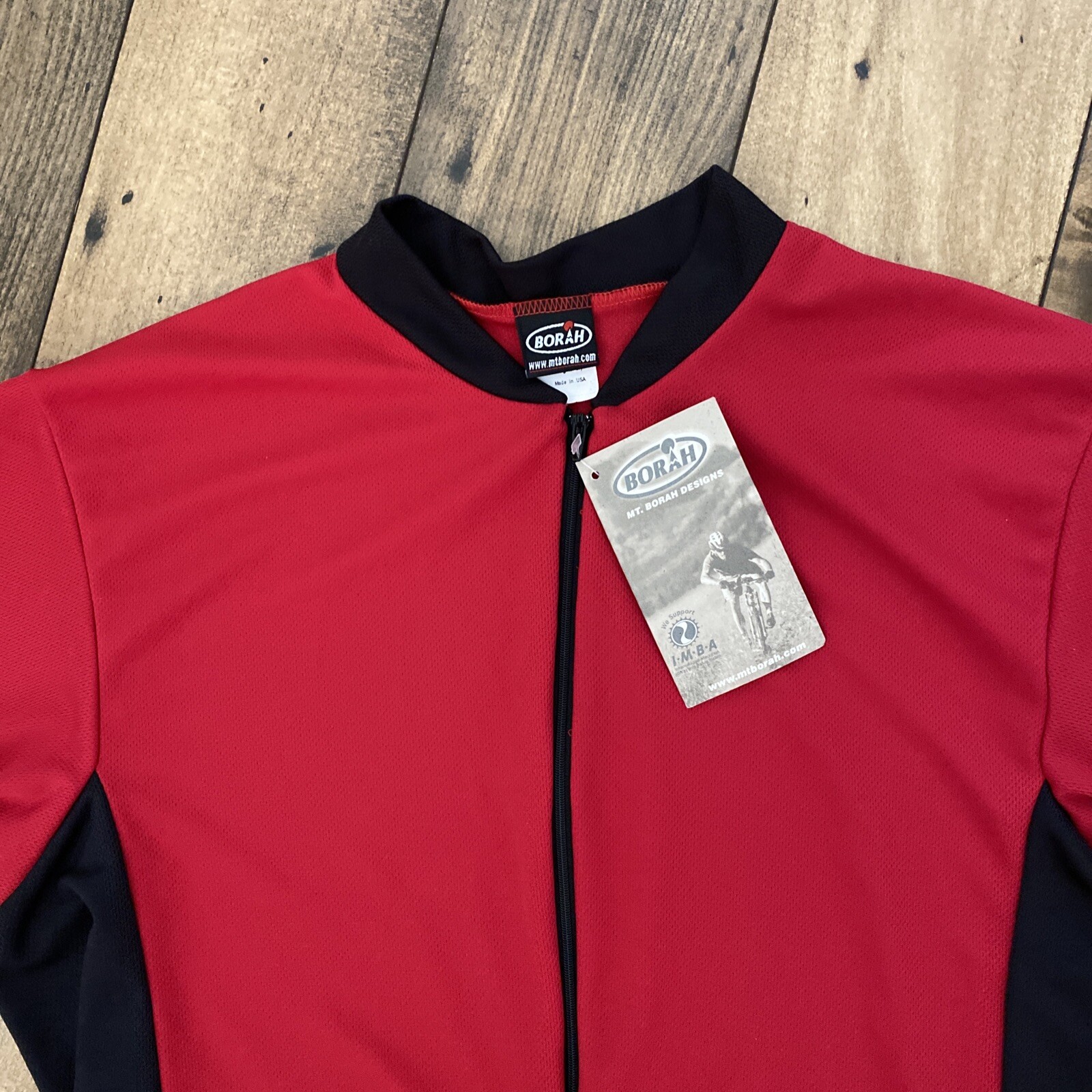 Borah Teamwear Men’s Pro Cycling Jersey, ￼Sz.Large Black And Red ￼