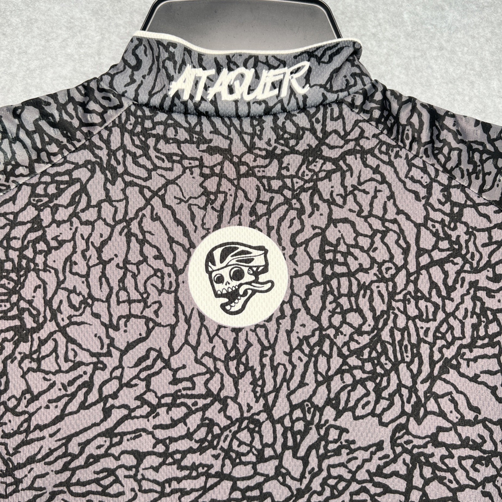 Attaquer Cycling Jersey XL Black Gray RARE LIMITED EDITION Elephant Print Italy