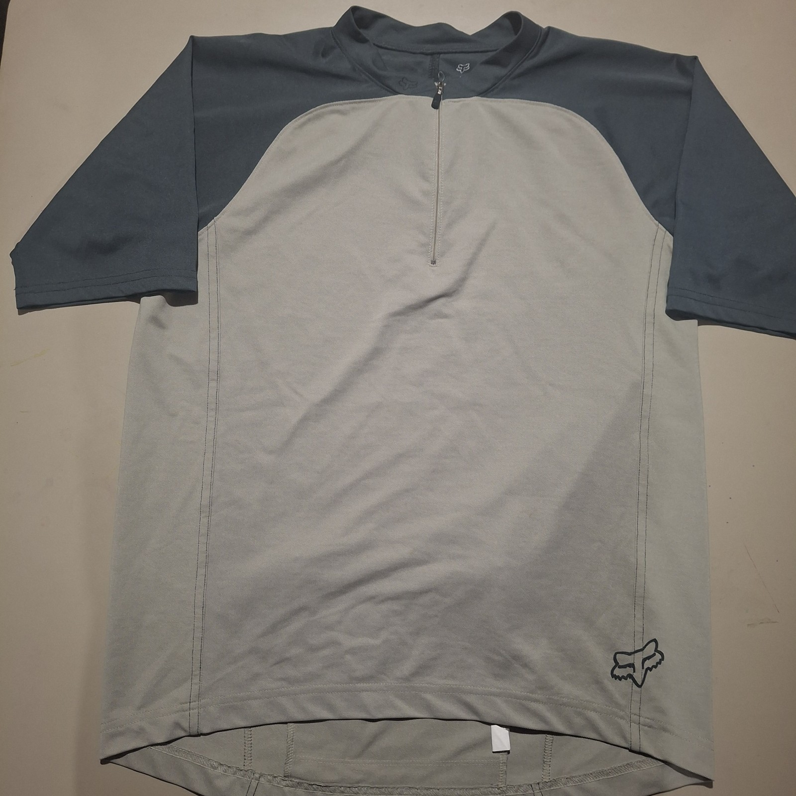 Fox Racing 1/4 Quarter Zip Short Sleeve Cycling Jersey Mens Medium – Tan/Gray