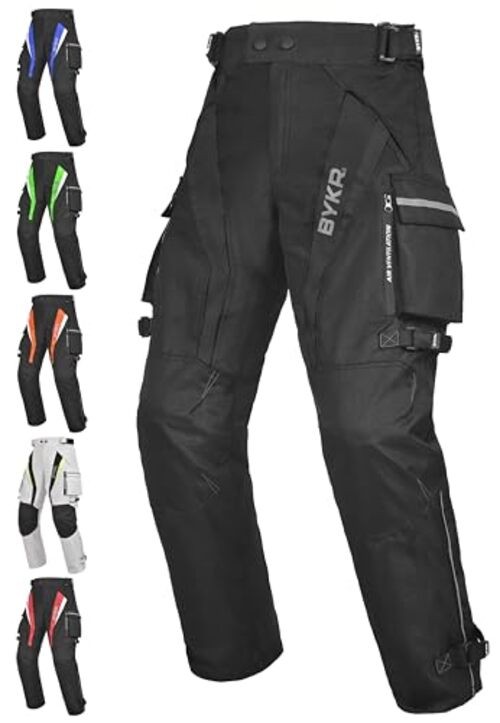 Motorcycle Pants for Men and Women Armored Cordura Overpants 32WX34L Black