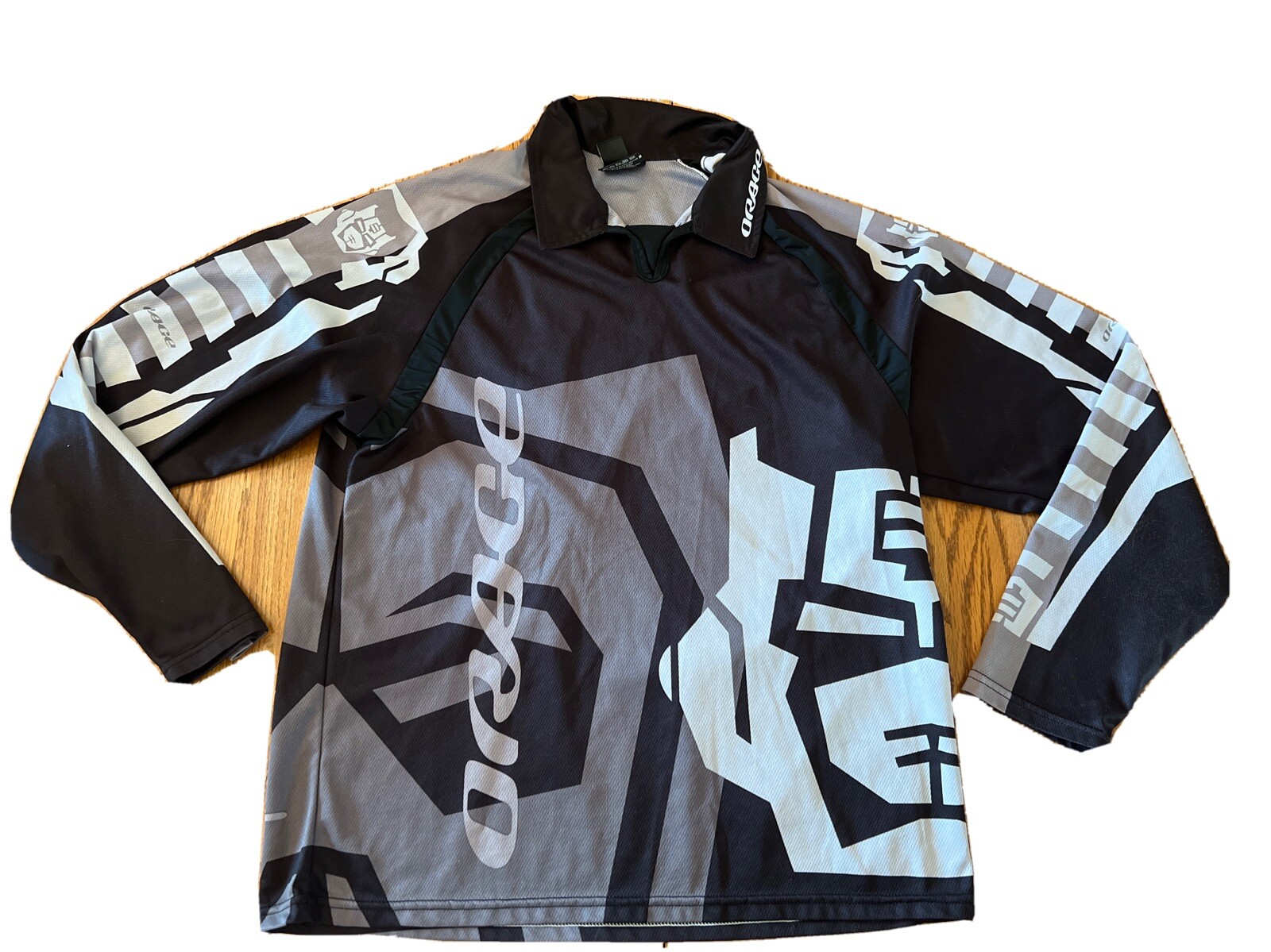 Orage Men’s medium Fishing MTB Moto-X jersey Collared Long Sleeve