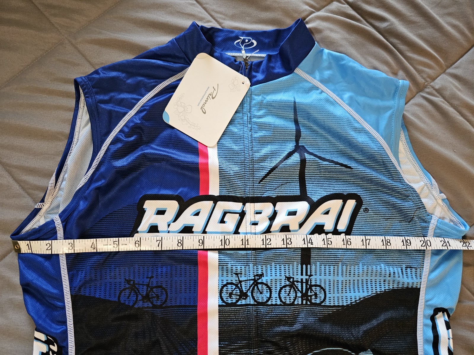 Primal RAGBRAI Women’s Sleevless Full Zip Cycling Jersey, NEW * Free Shipping *
