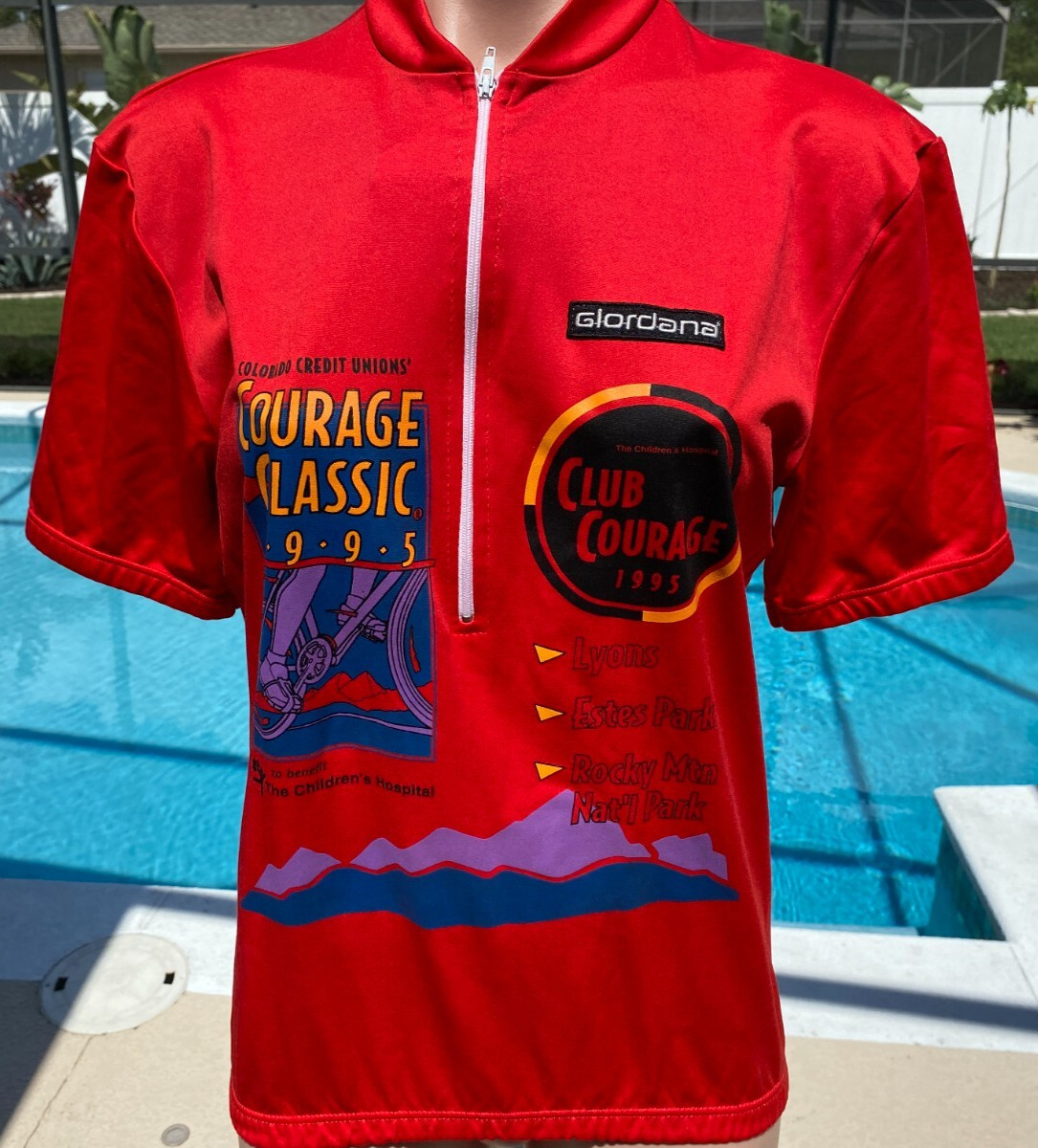 NWT COURAGE CLASSIC 1995 CYCLE COLORADO BIKE JERSEY SHIRT GIORDANA WOMENS M NEW