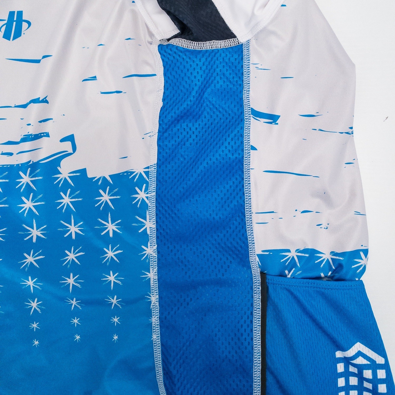 Hincapie Cycling Jersey Womens XL Blue White JDRF Norvo Nordisk Charity Full Zip