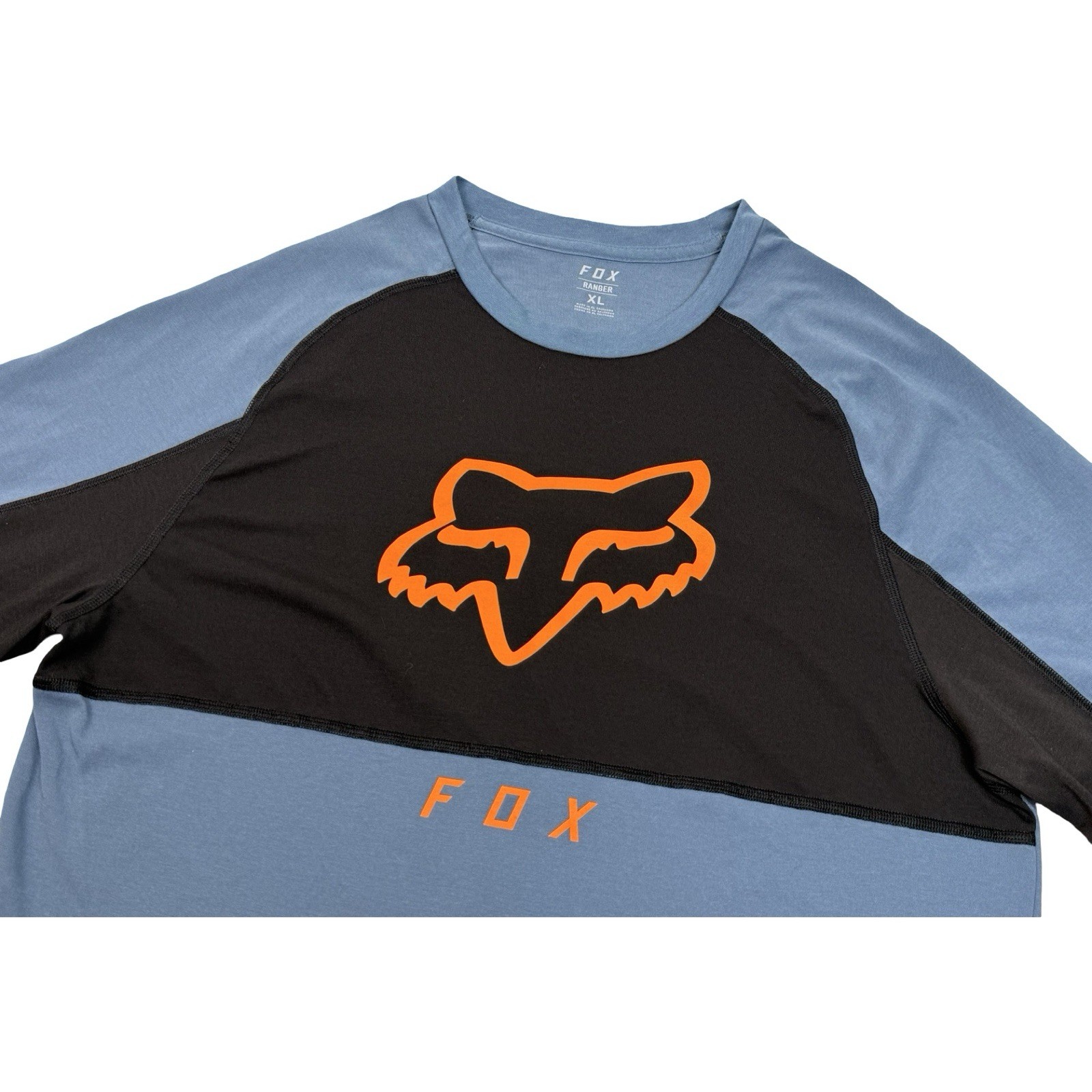 Fox Racing Ranger Men’s XL Dri-Release Fox Head Long Sleeve Jersey Blue Steel