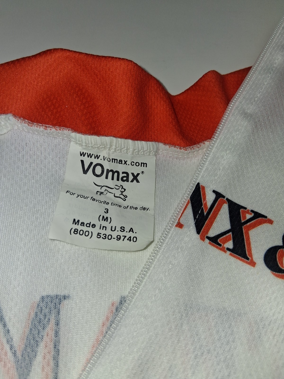 VOmax Cycling Jersey Team Donato Minx & Brown Van London Medium White Orange