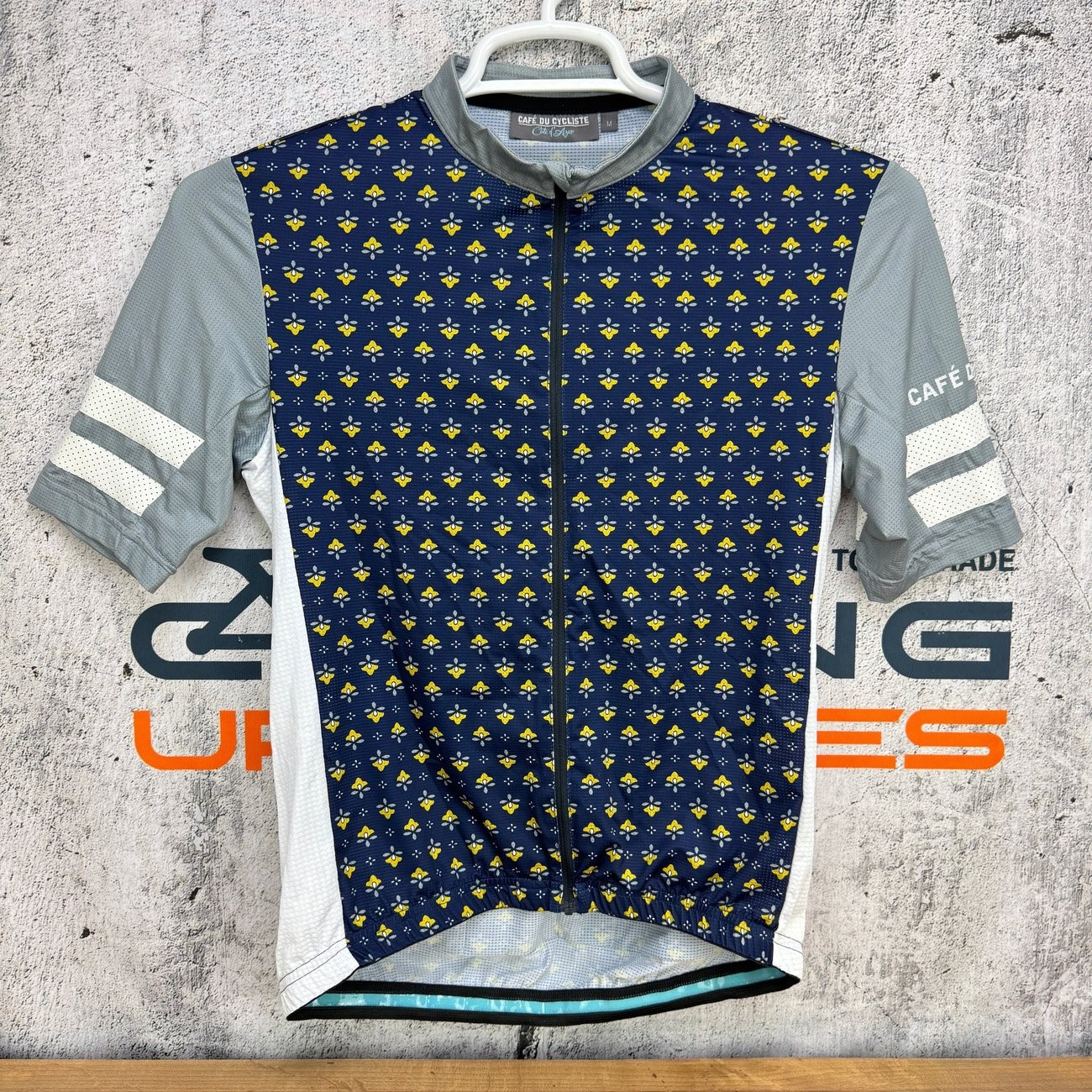 Cafe Du Cycliste Dolores Medium Navy Blue Short Sleeve Cycling Jersey