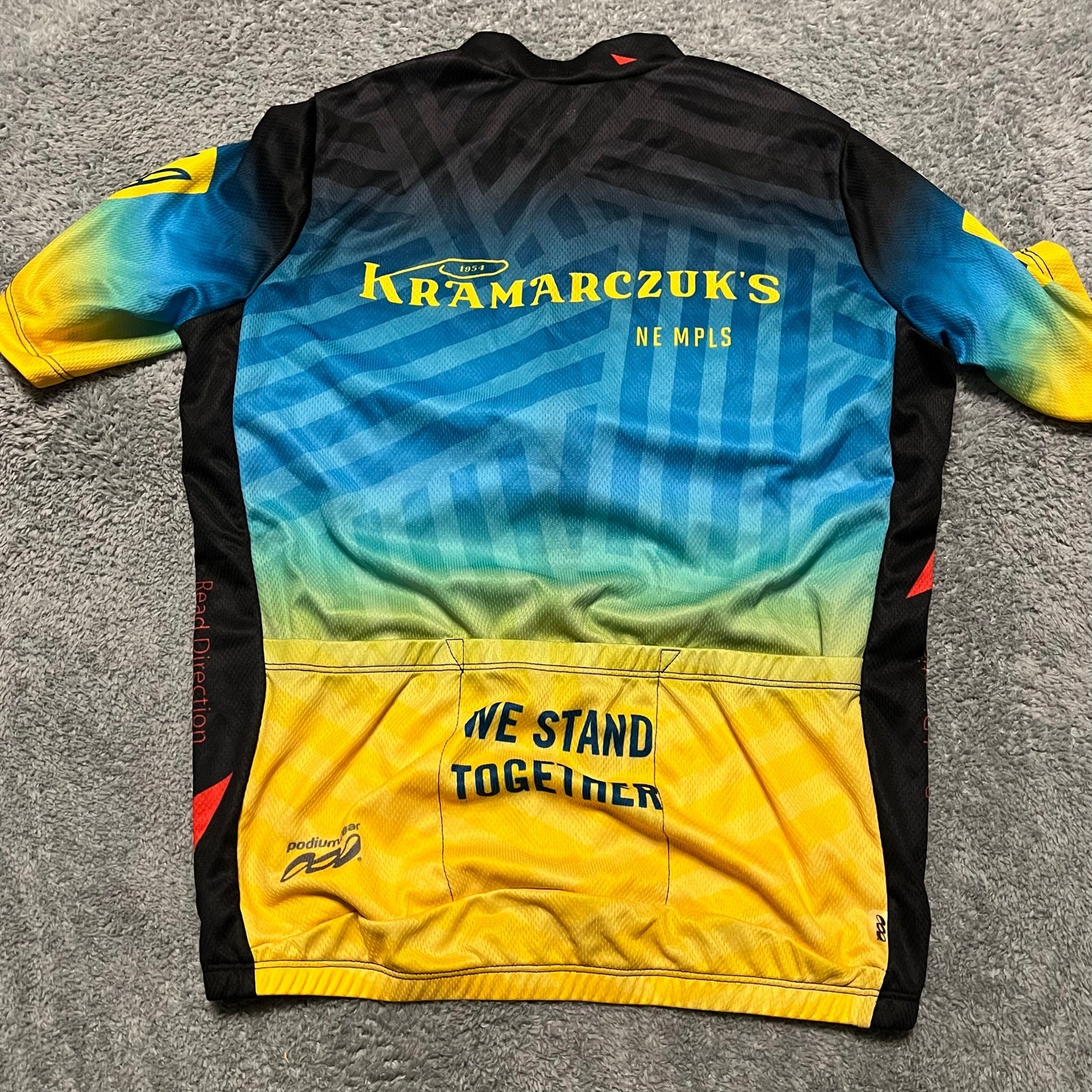 Podiumwear Cycle Jersey Shirt Mens Medium Performance Cycling Pocket