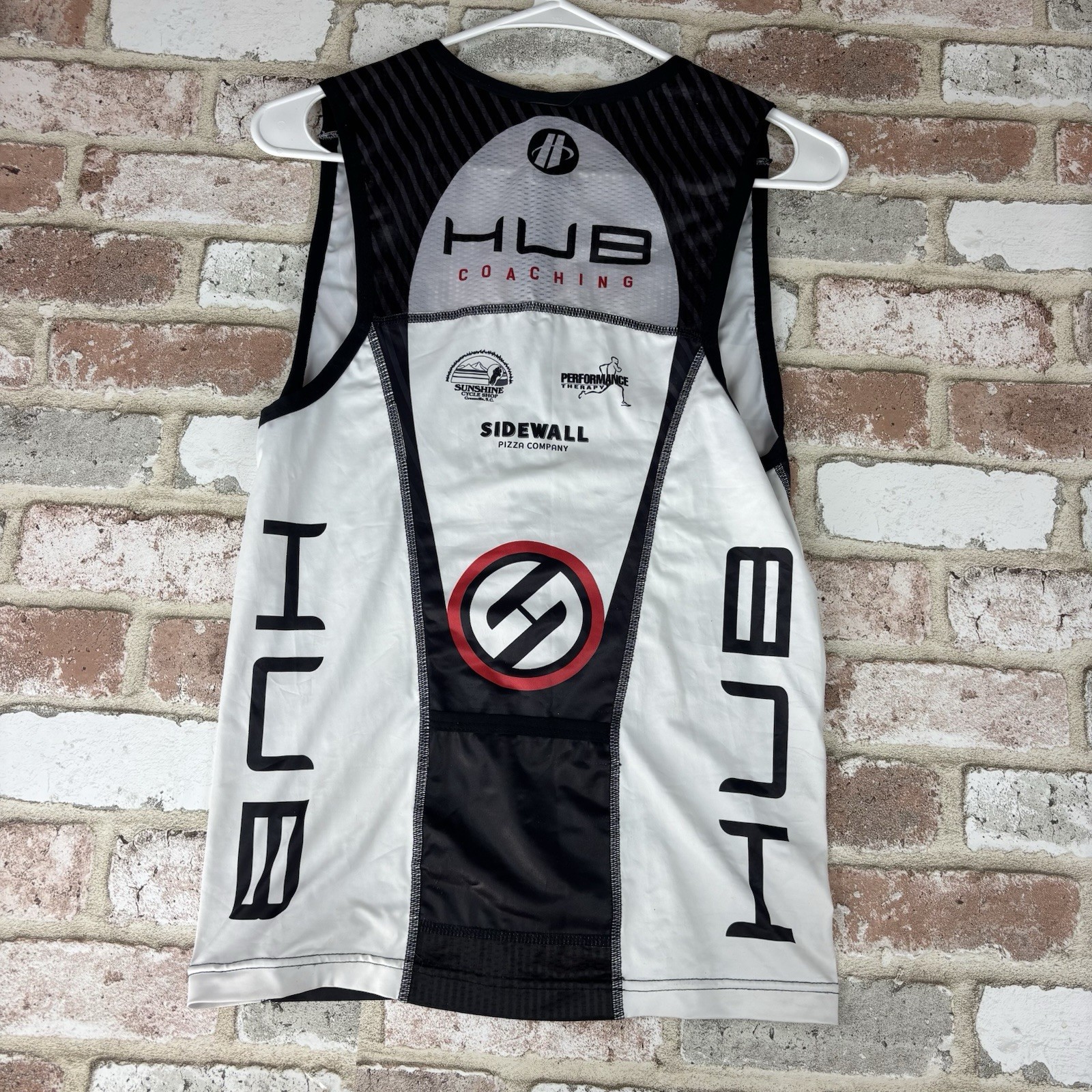 Hincapie Men’s Black And Red Tri Top Size Medium Logo Back Pocket Cycling Hub