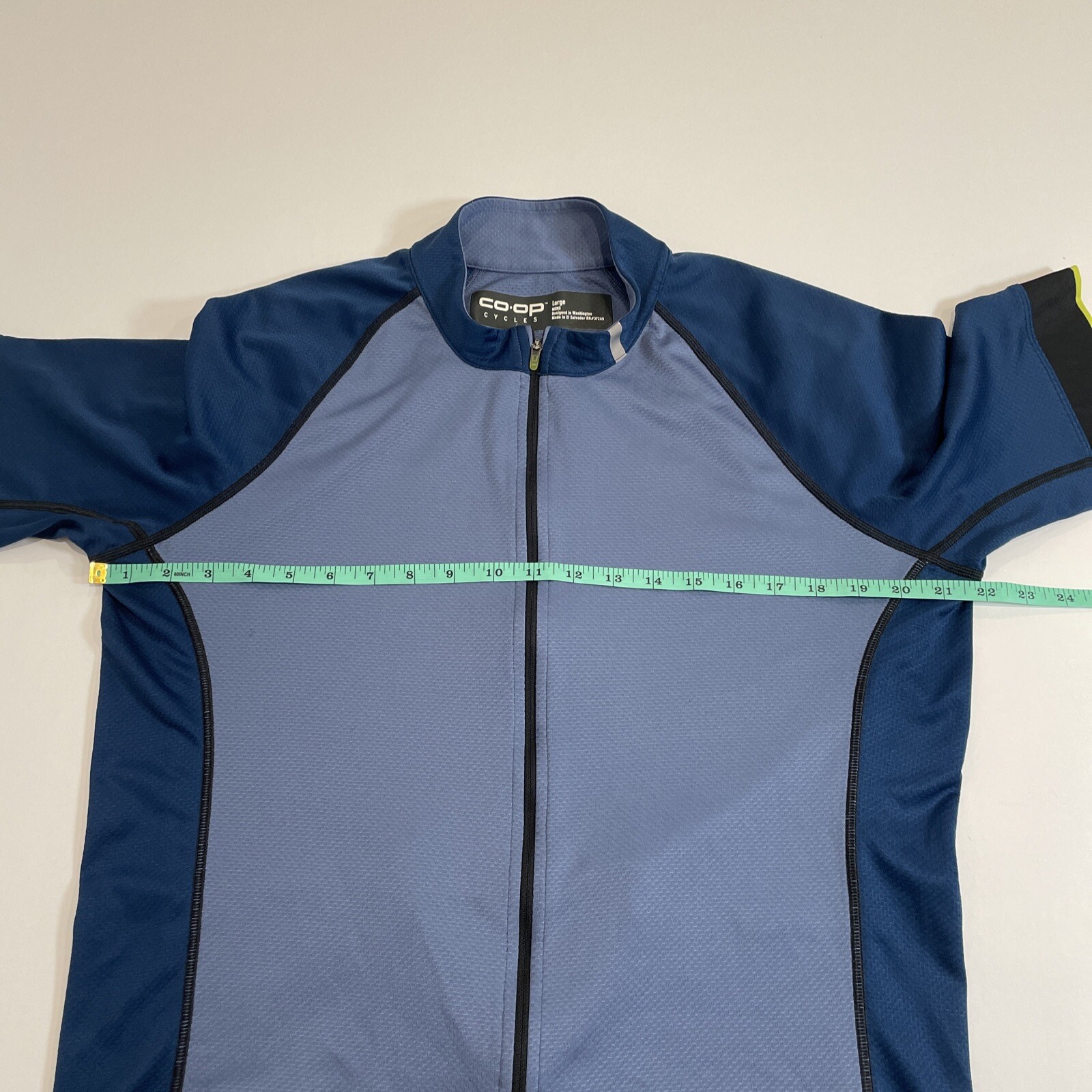 REI Co-op Short Sleeve Men’s Large Cycling Jersey Blue