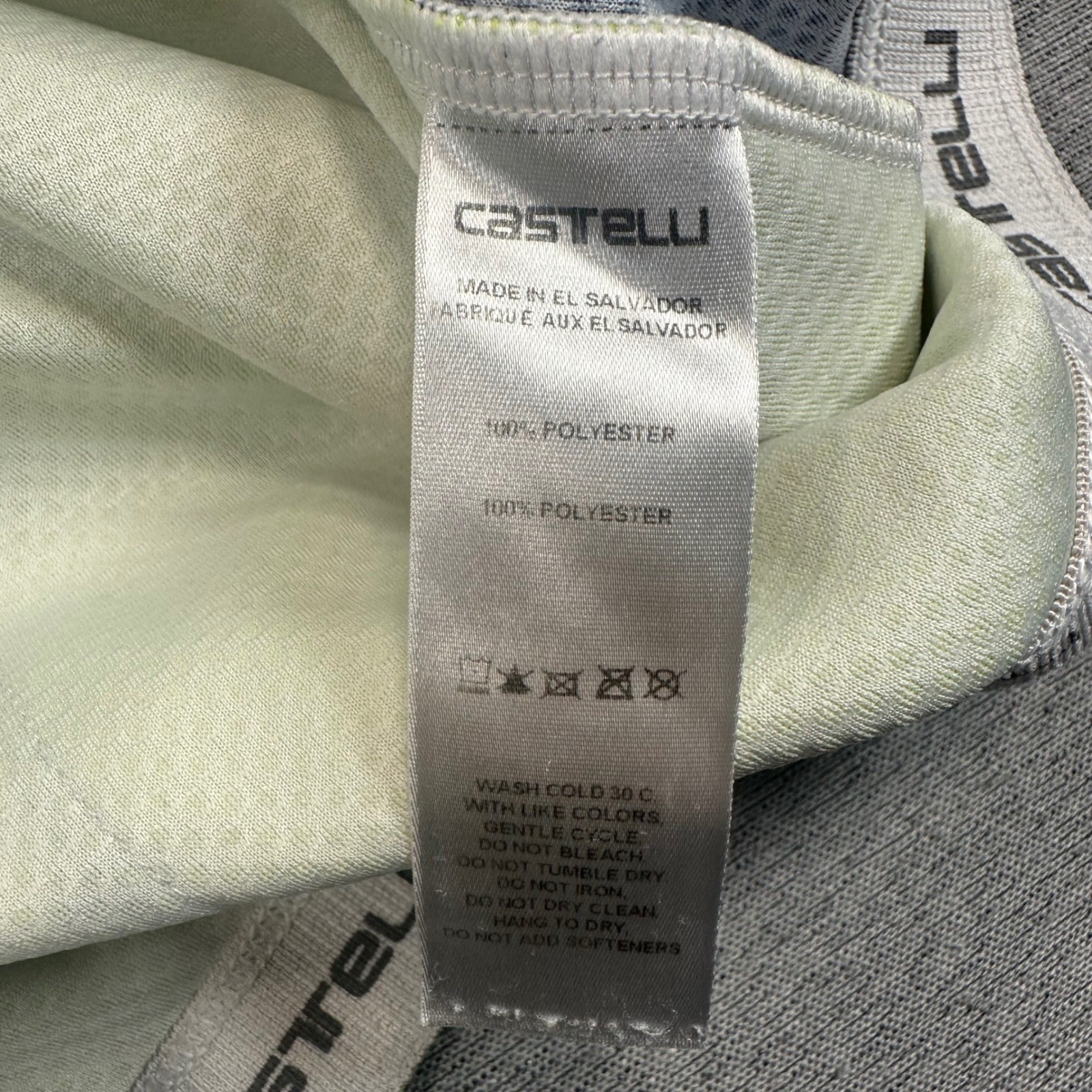 Castelli Cadence Cyclery Cycling Jersey Mens Large Neon Yellow Grey Full Zip