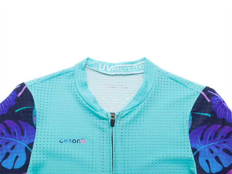 CESANTI Women Cycling Jersey Short Sleeve Non-slip Band Pro Bike Clothes
