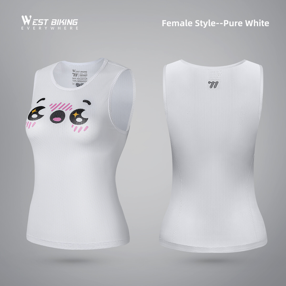 WEST BIKING Women’s Cycling Undershirt Sport Sleeveless Sweatshirt Tops Vest