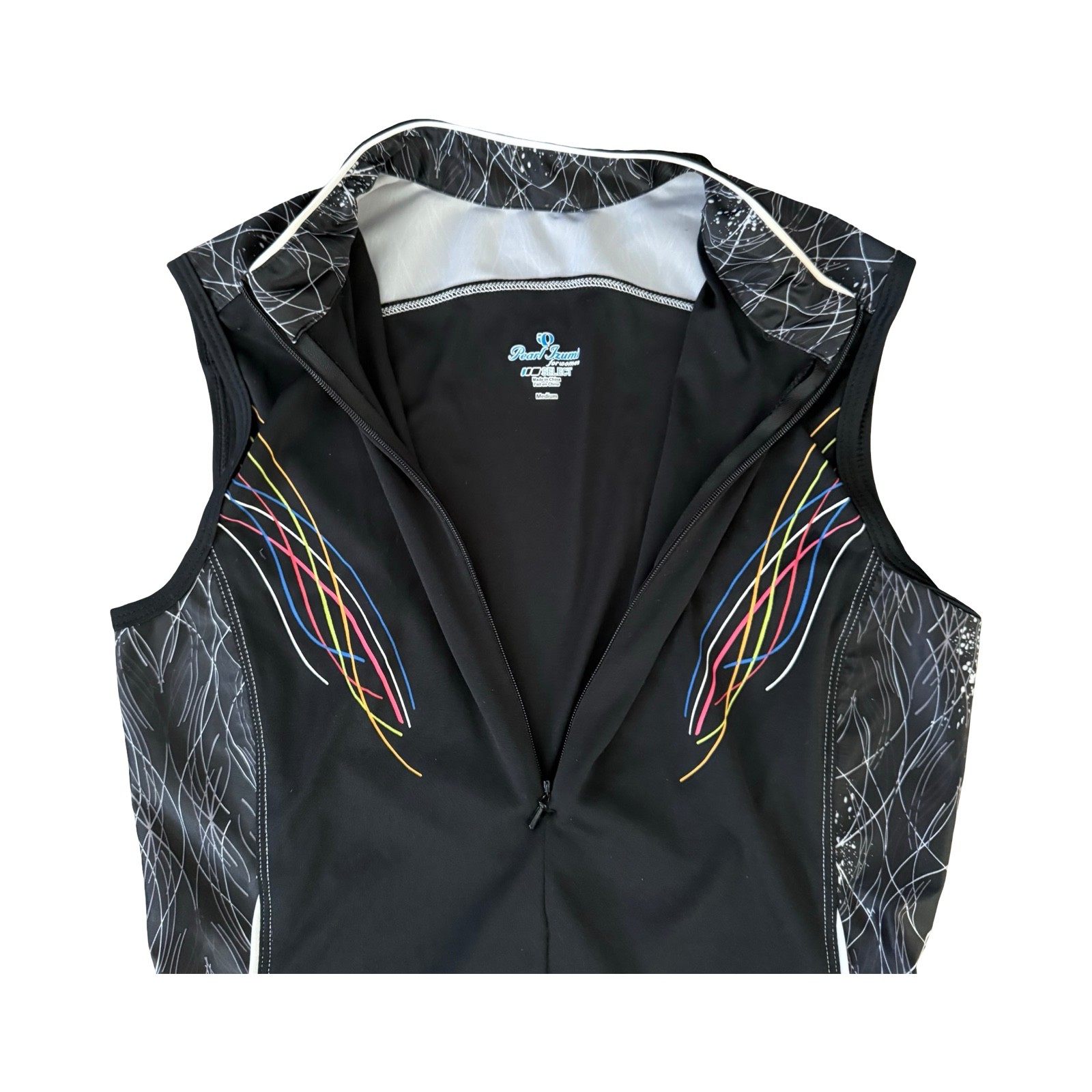 Pearl Izumi Select Cycling Jersey Sleeveless Black Shirt Tank Zip Womens Size M