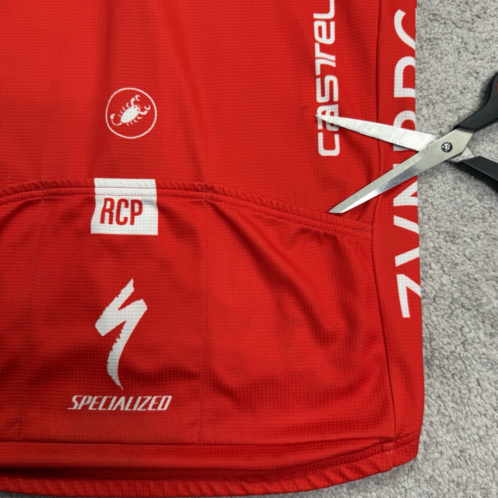 Castelli Audi Cycling Jersey Men’s Medium Red Full Zip