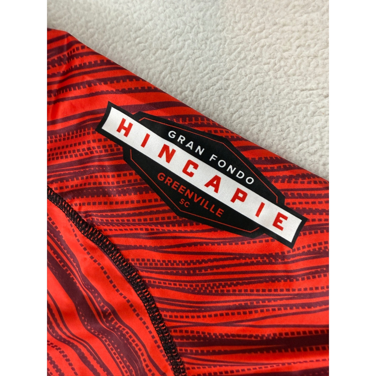 Hincapie Cycling Jersey Mens 2XL Red Black Gran Fondo Greenville Short Sleeve