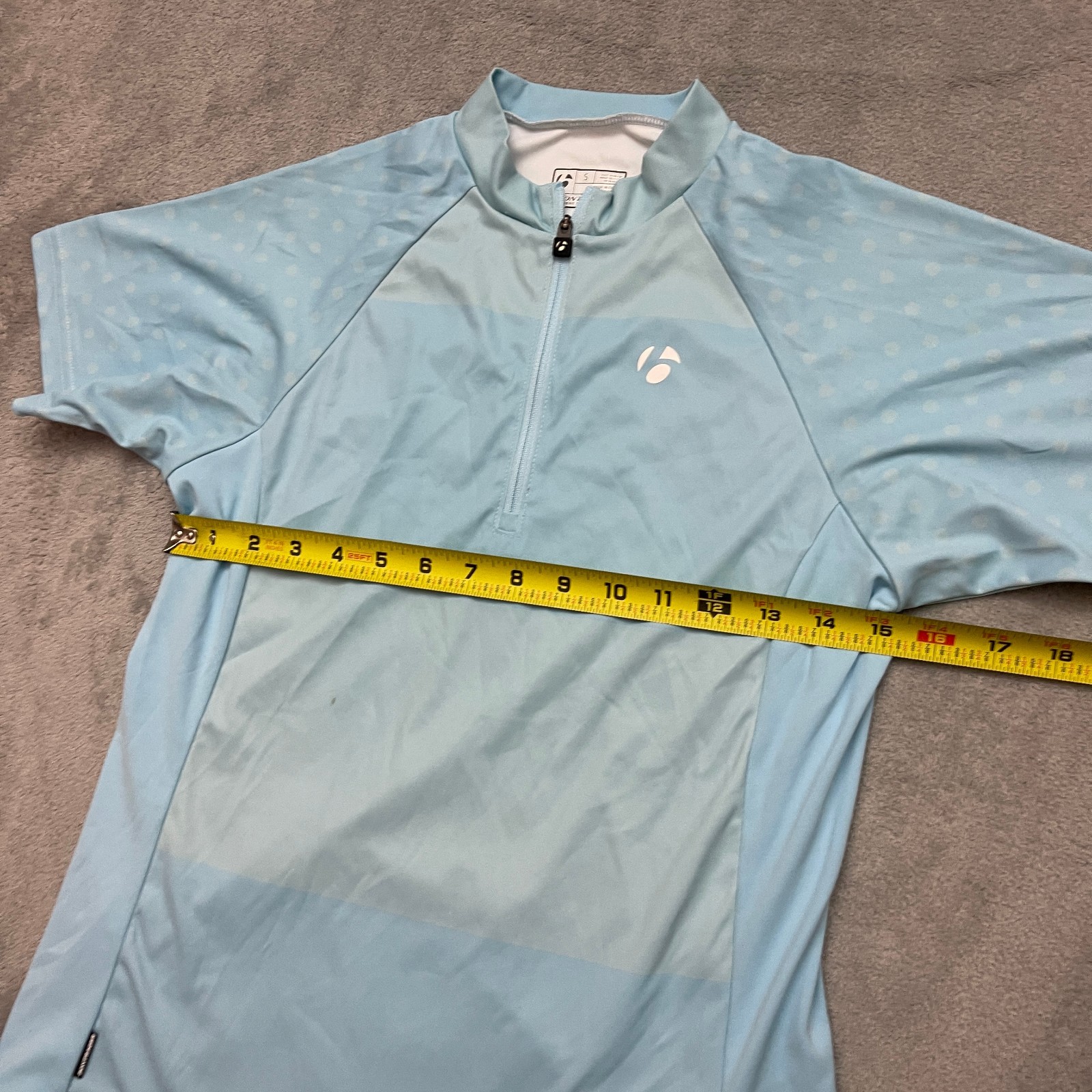 Bontrager Cycling Jersey 1/4 Zip Solstice Womens Small Blue Pockets