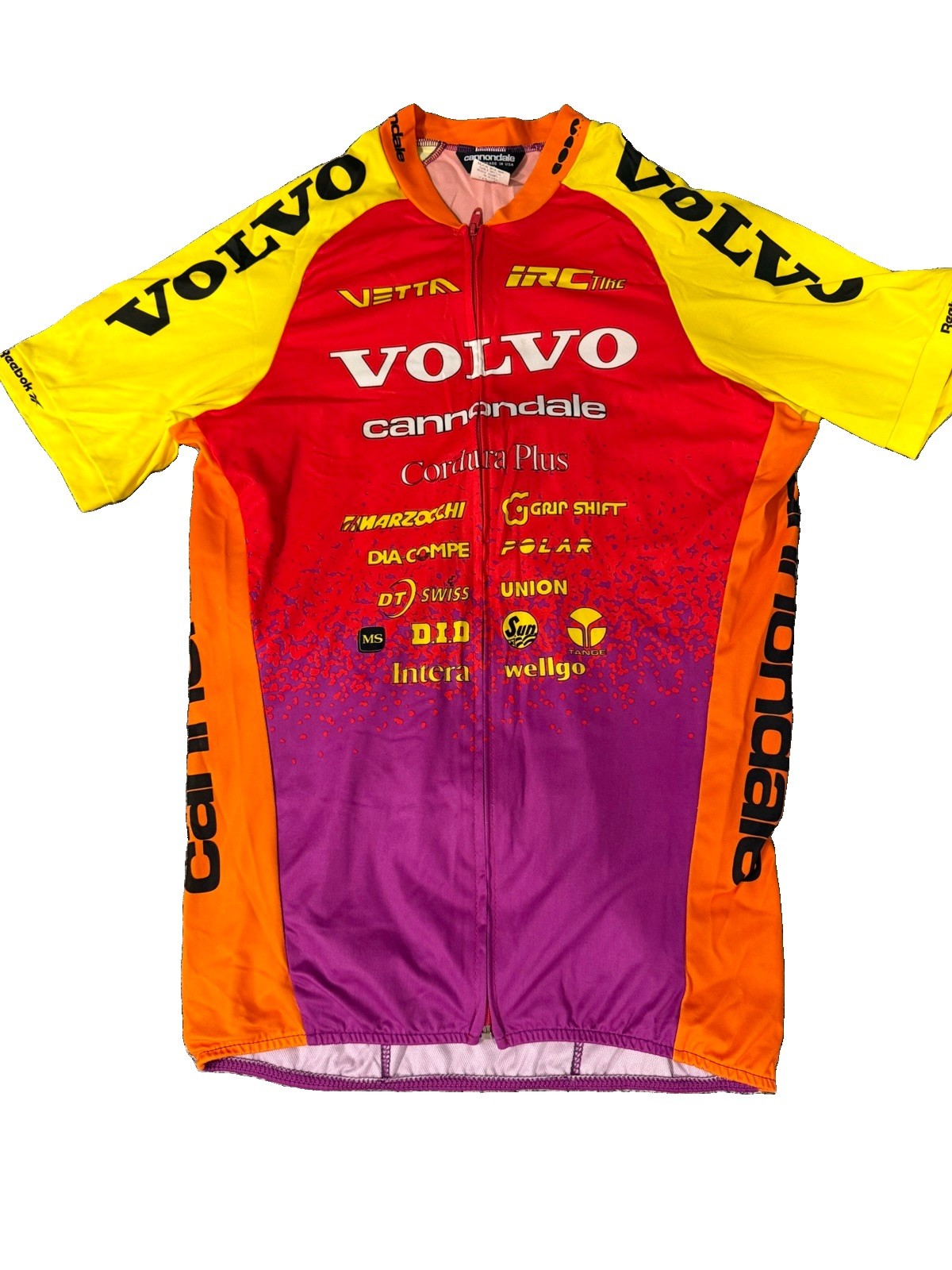 Vintage 90s FullZip Cannondale Bicycle Volvo Racing Jersey Rare