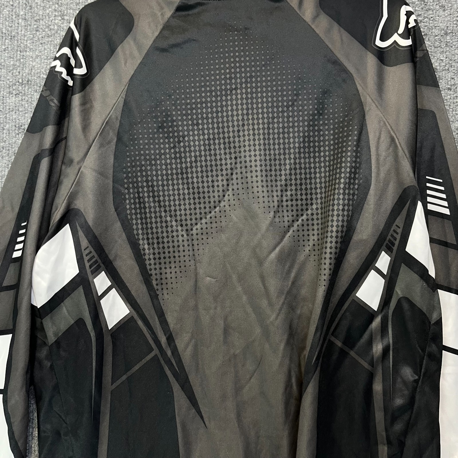 Fox Racing HC Motocross Jersey Men’s Black Gray V-Neck Long Sleeve – Small