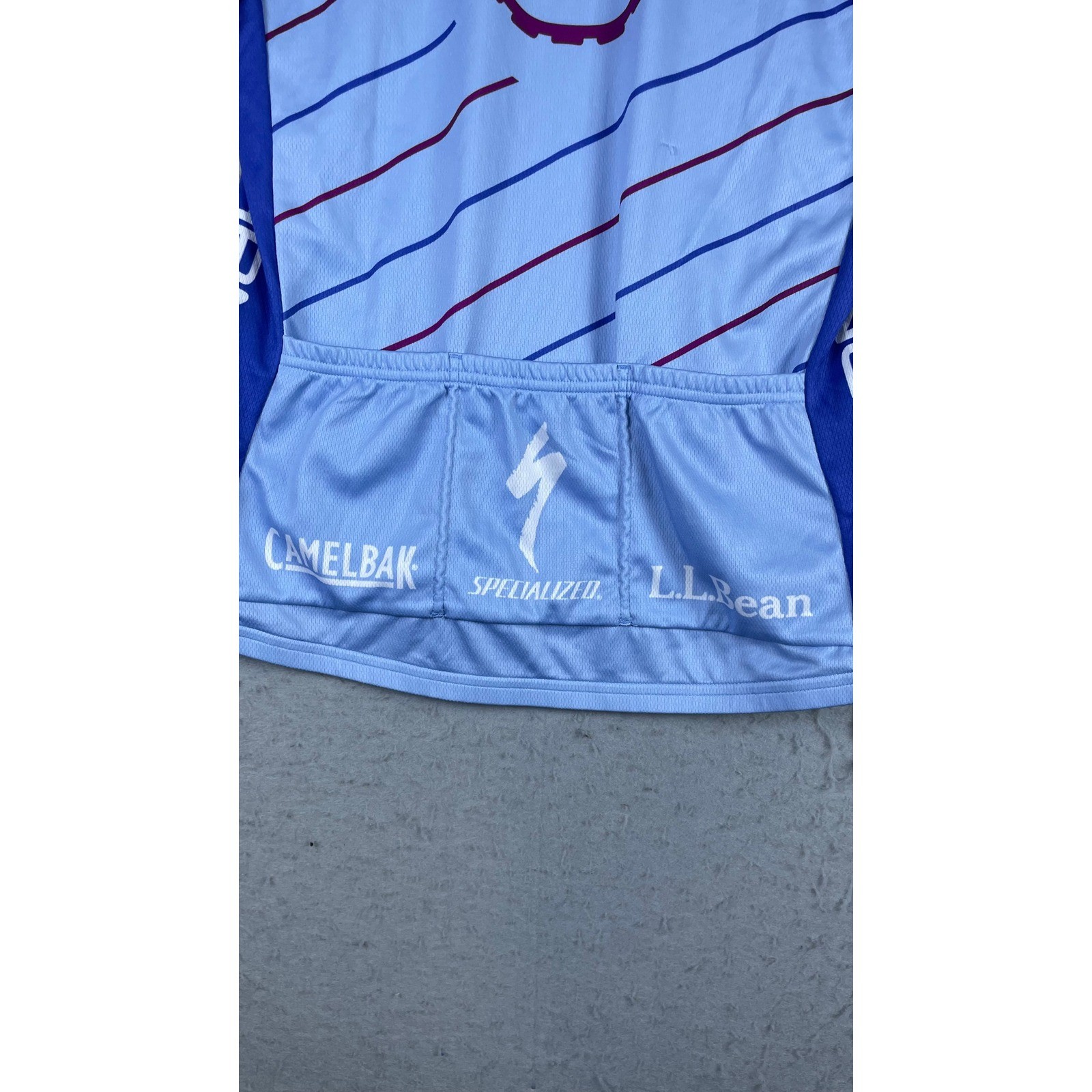 Louis Garneau Cycling Jersey Mens XL Blue Excellent Specialized CamelBak Logo