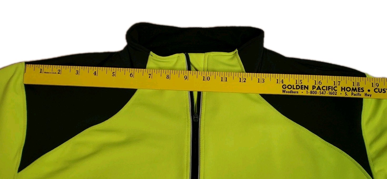 Brooks VaporDry Cycling Jersey Mens L Hi-Vis Reflective Half Zip Rear Pocket