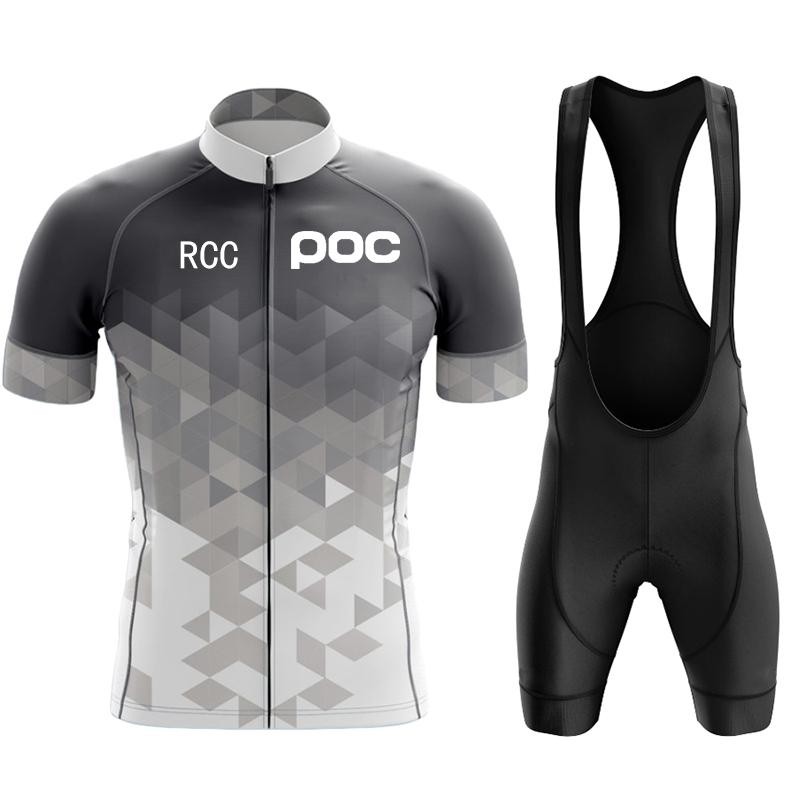 2026 RCC POC Cycling Jersey Set Men Short Sleeve Breathable Summer Bike Kit