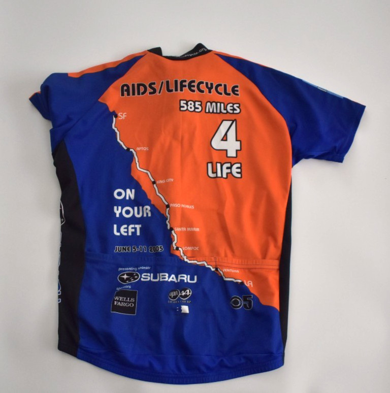 Voler Men’s Size M 100% Polyester AIDS/ Lifecycle SF-LA Riding Shirt