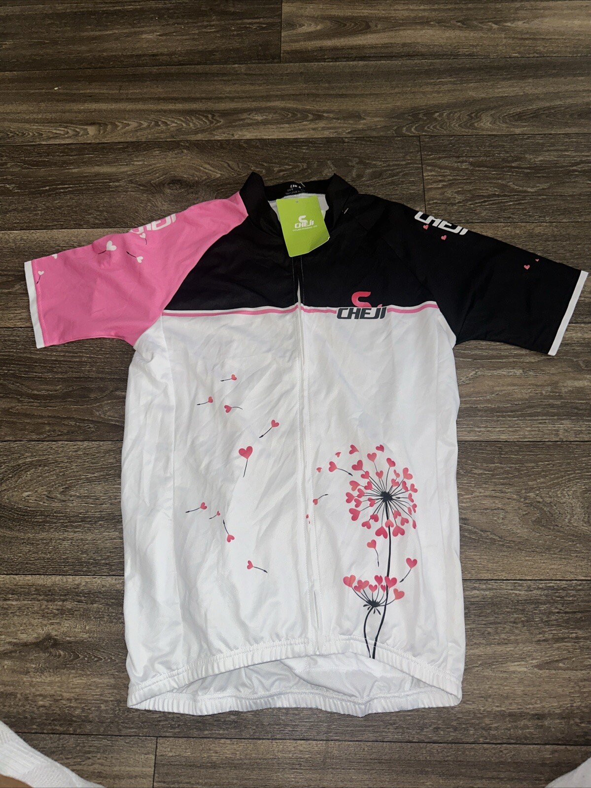 Cheji Cycling Jersey Men’s XXL Flowers Black/pink/white #AA