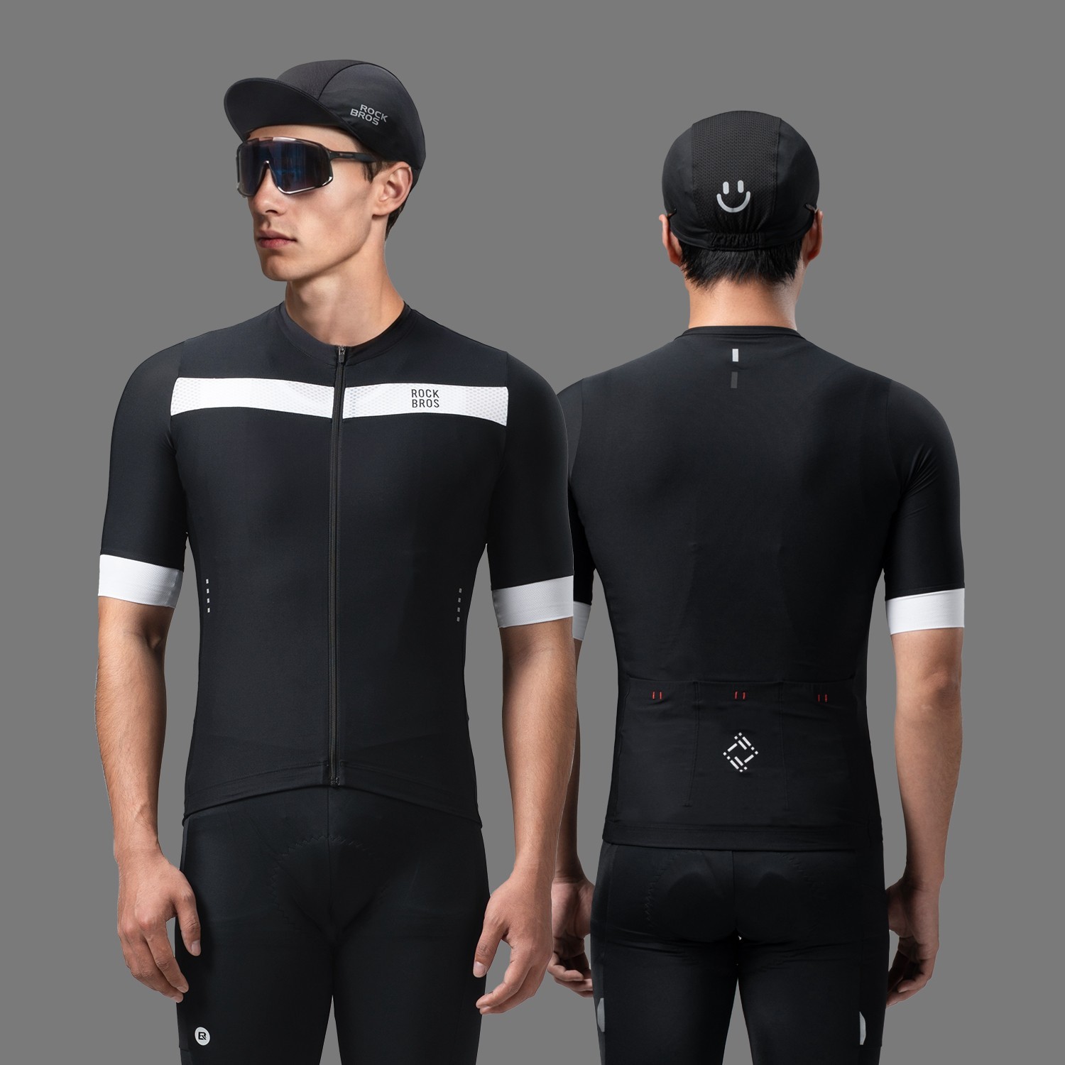 ROCKBROS Summer Men’s Short-Sleeve Breathable Moisture-Wicking Cycling Jersey