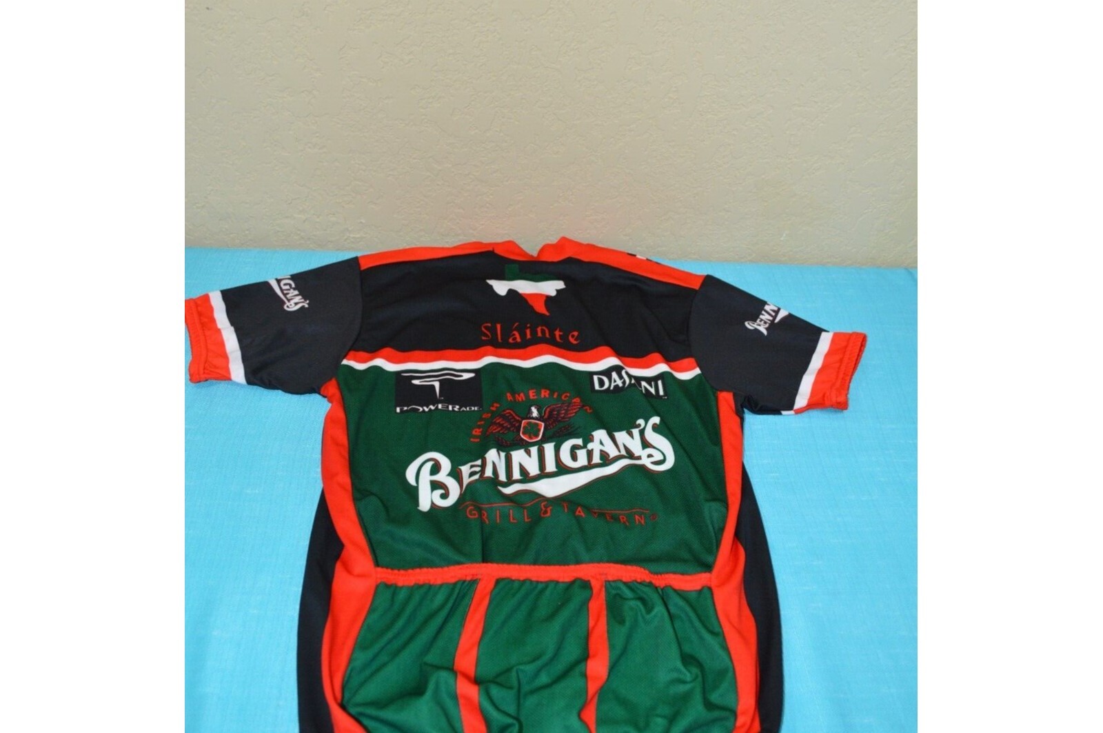 Slainte MS Tour Cyclist Racing Jersey Adult Size Large Multi Color 1/4 Front Zip