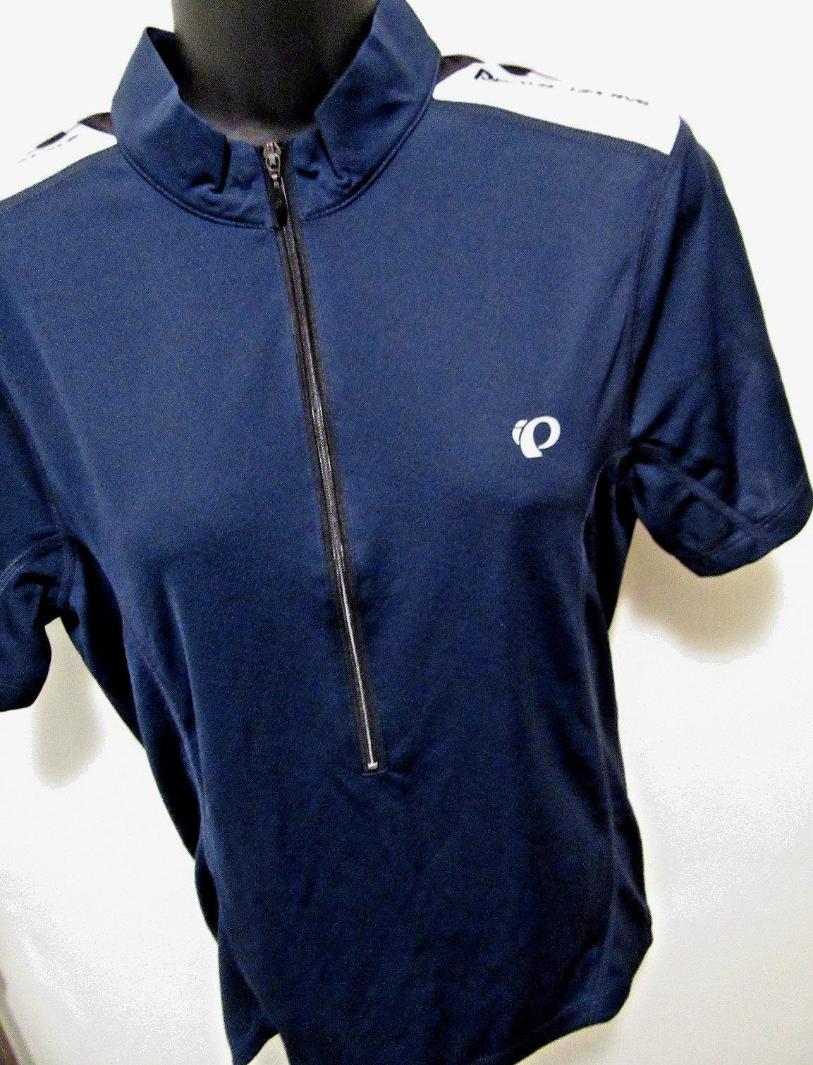 PEARL IZUMI Cycling-Bike Jersey Solid Navy Blue Small 100% polyester 1/2 zip