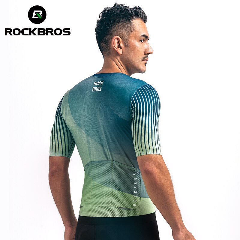 ROCKBROS Men’s Cycling Jersey MTB Road Bike Short Sleeve T-shirt Summer Clothes