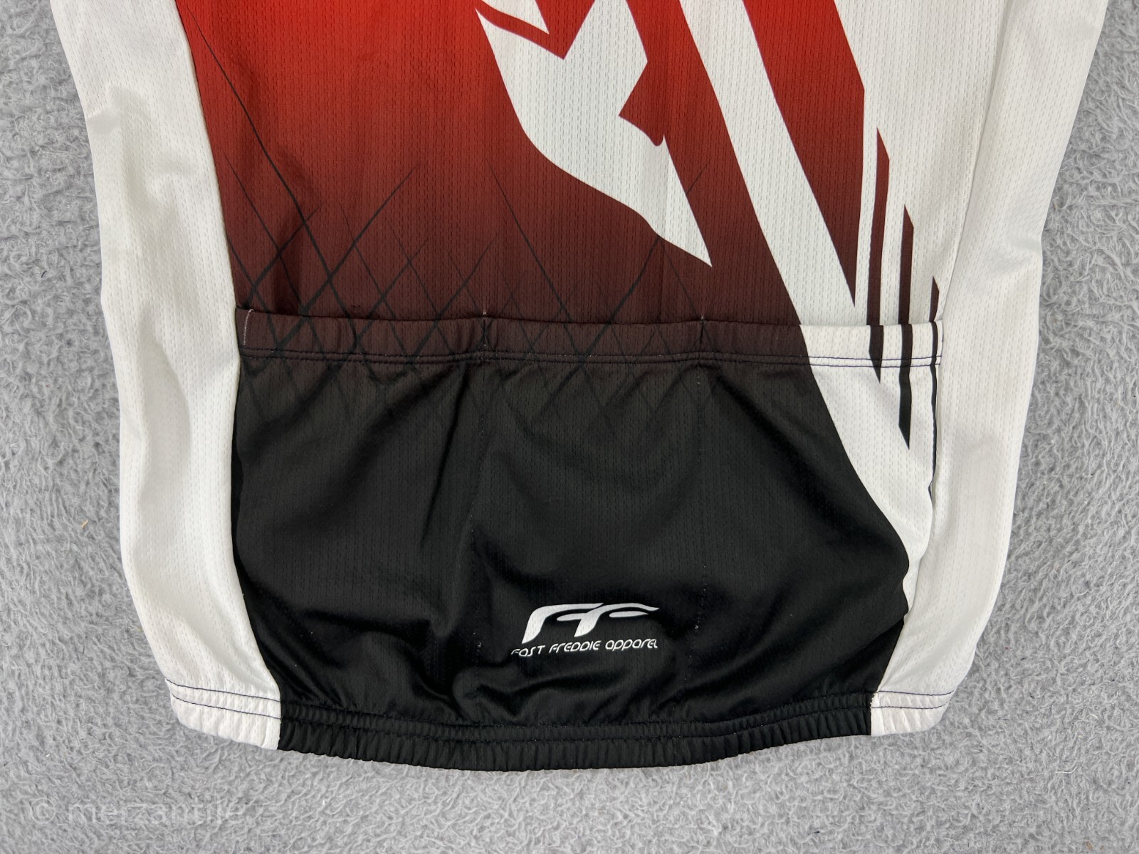 Fly Racing Cycling Jersey Mens Small White Red Full Zip 100% Polyester Pockets