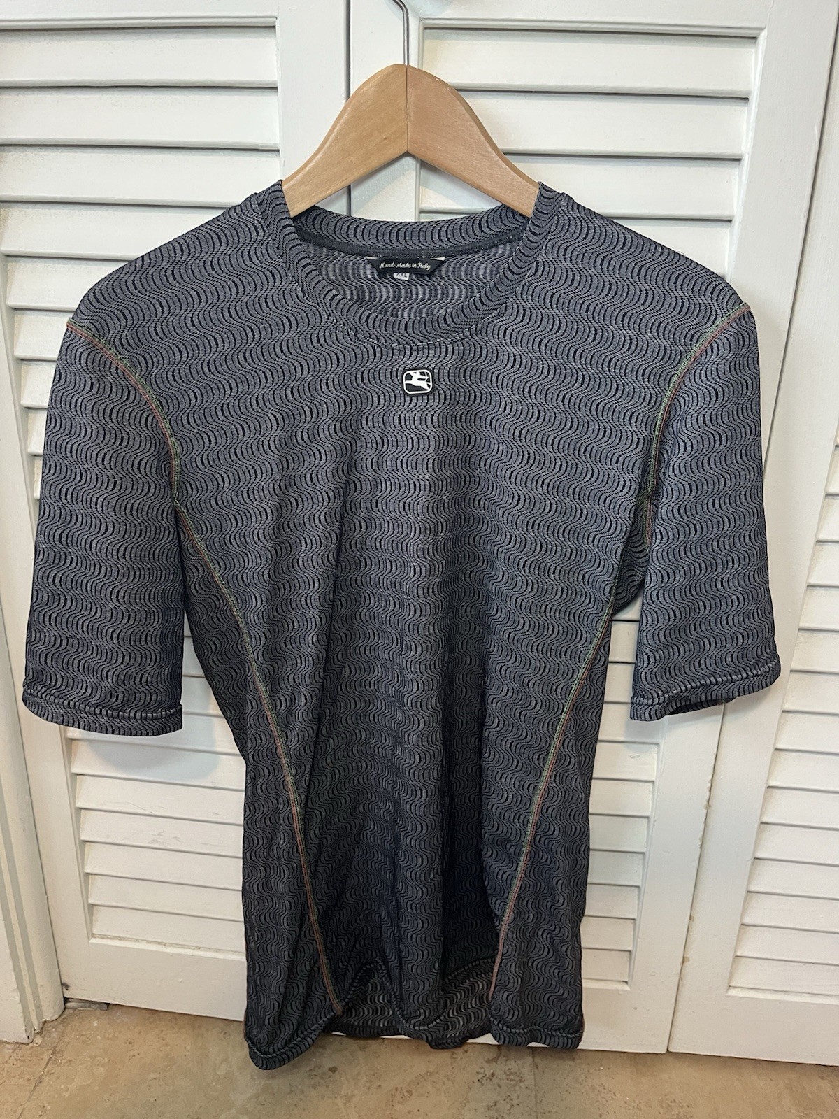 Giordana Short Sleeve Cycling Base Layer Men’s XXL Made in Italy Black Gray