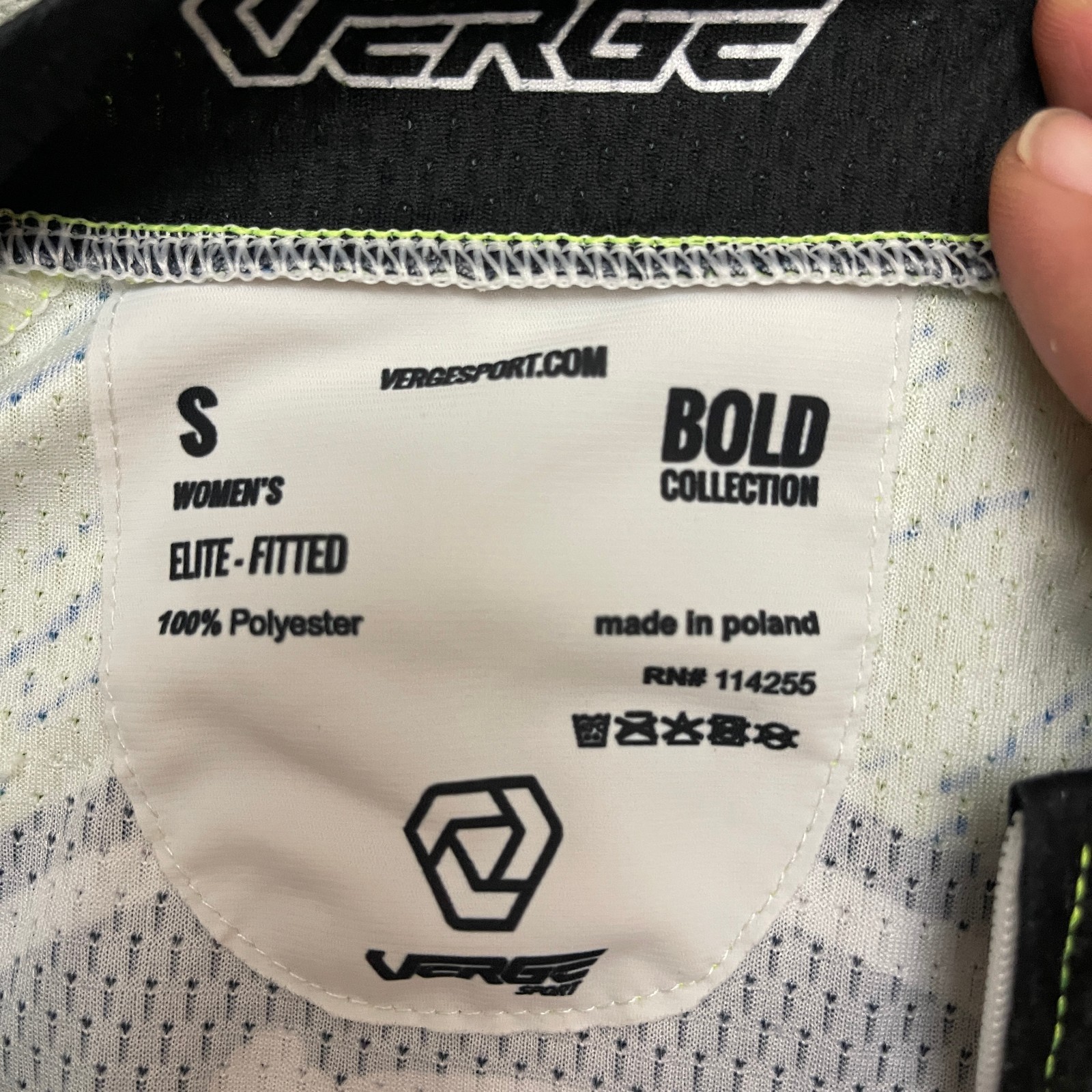 Verge Sports Cycling Jersey Women’s Size Small Elite Fitted Columbus Bike Race