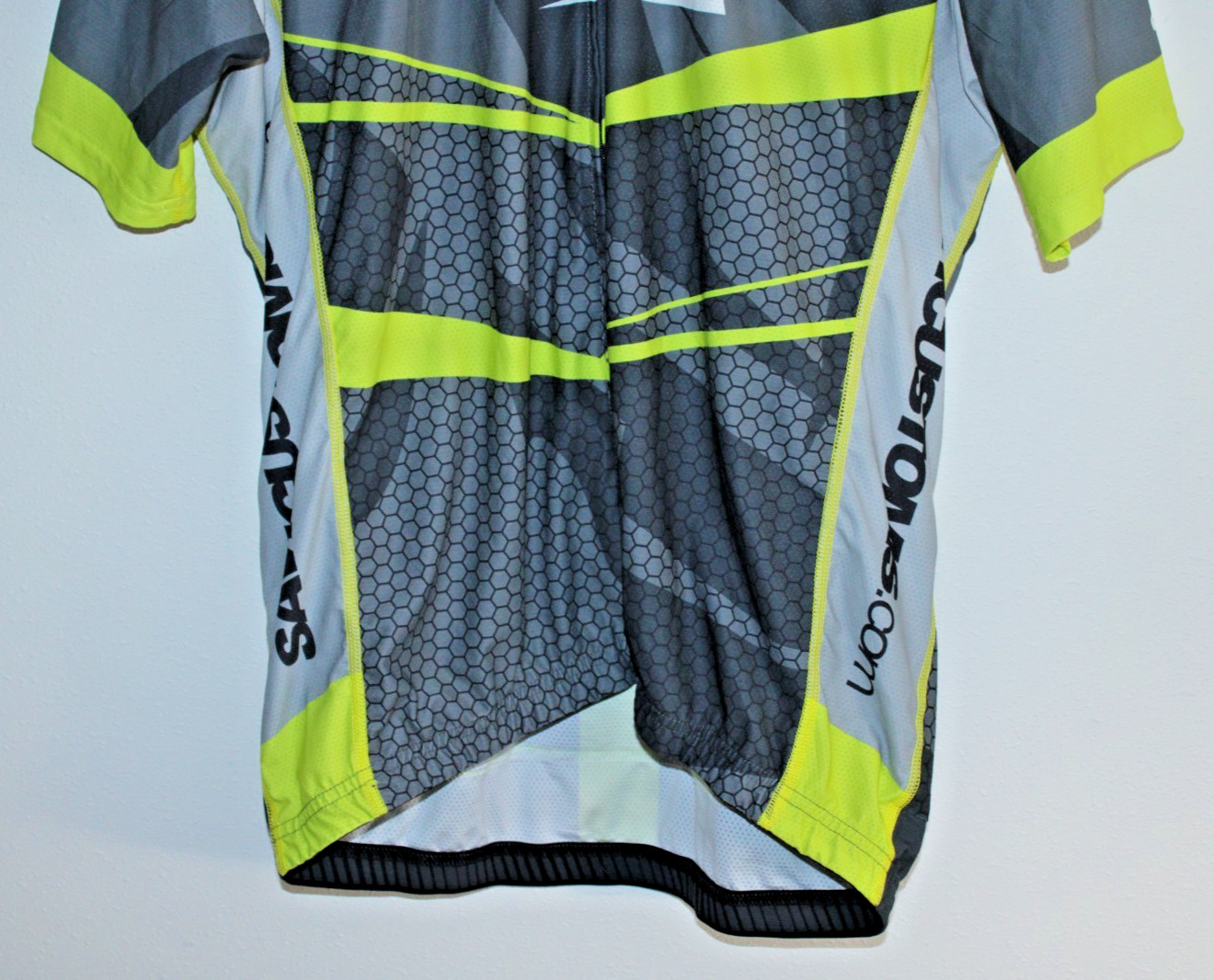 Savicustoms Men’s Cycling Jersey Large Rear Pockets 50″ Chest 26/30″ T2B Racing~