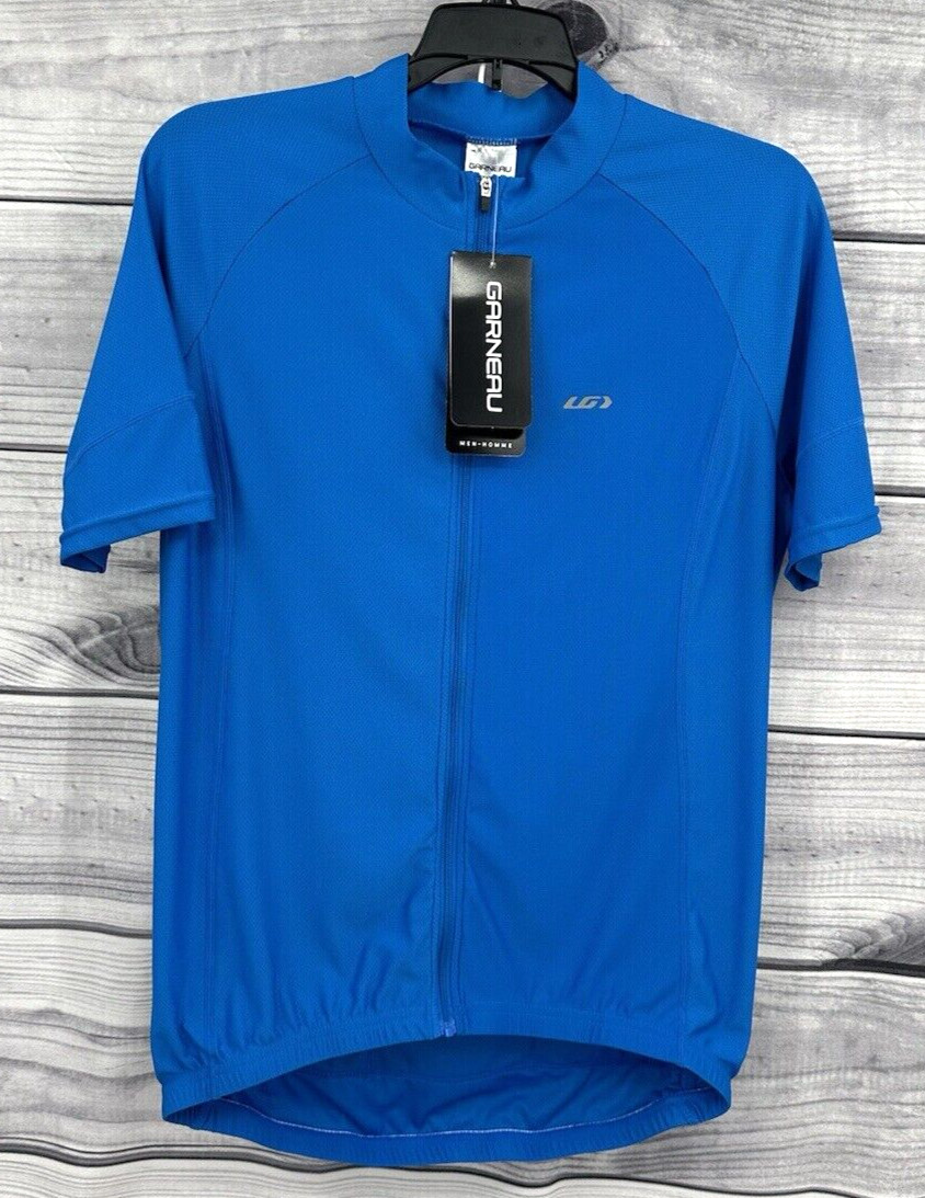 GARNEAU AIR FIT CYCLE JERSEY Men’s Size Medium BLUE SHORT SLEEVE CYCLING