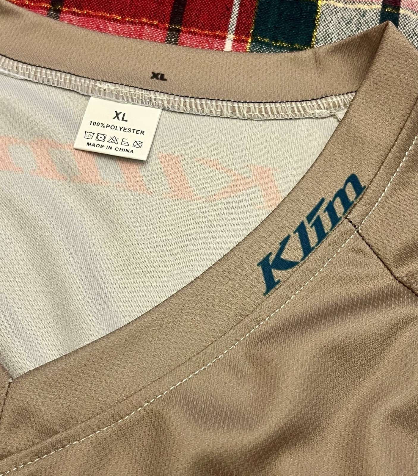 Klim Men’s XC Lite Long Sleeve Shirt/Jersey/Tan/Blue/Red/Size Large