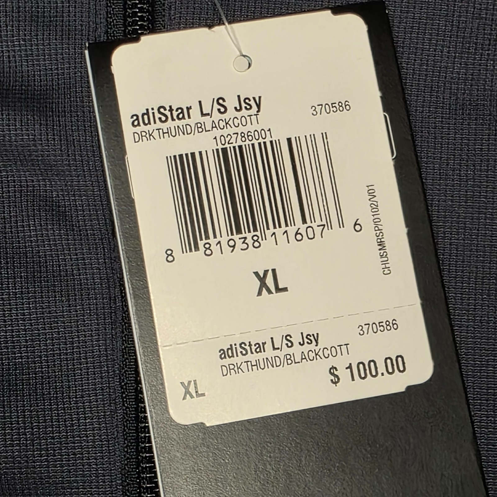 Adidas adiStar Men’s Cycling Jersey LS XL Gray Black ClimaWarm NWT