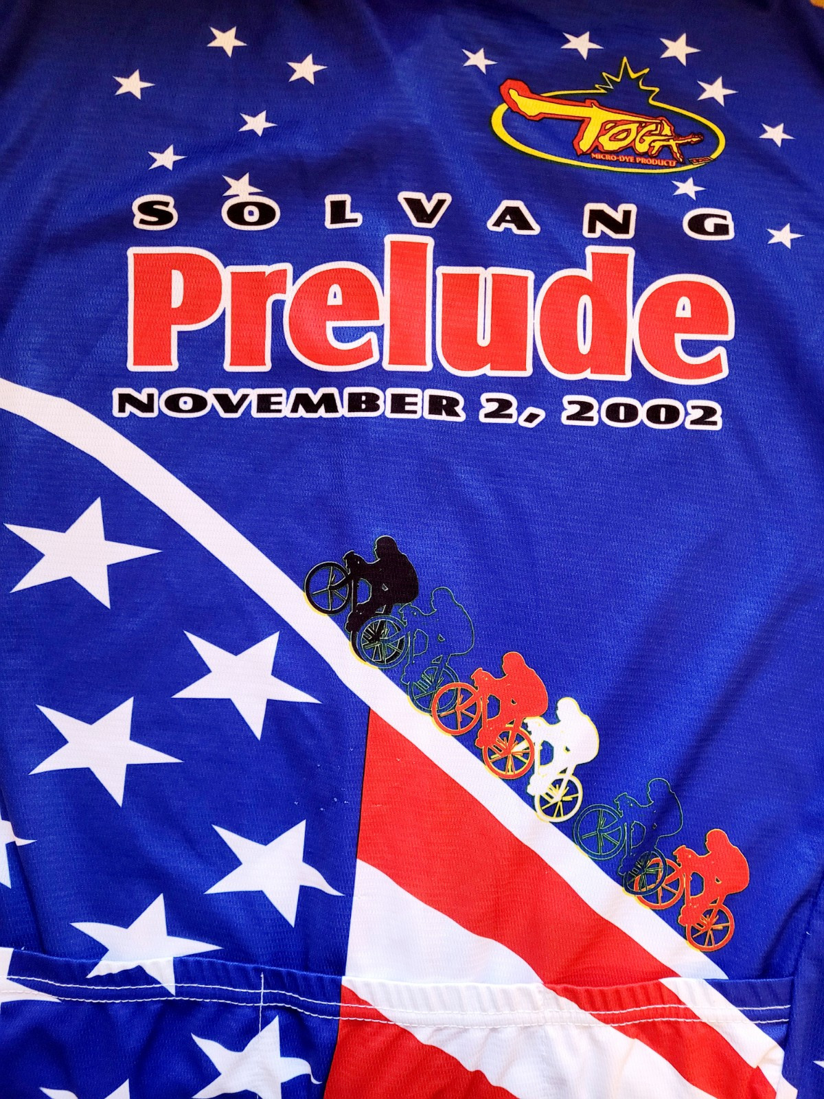 Toga Solvang Prelude 2002 Cycling Jersey Medium 3/4 Zip Pockets New Free Shipp.