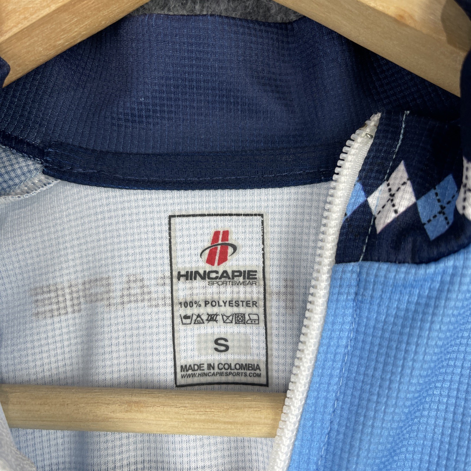 North Carolina Cycling Jersey Mens Small Blue Hincapie UNC Tarheels Team Issued