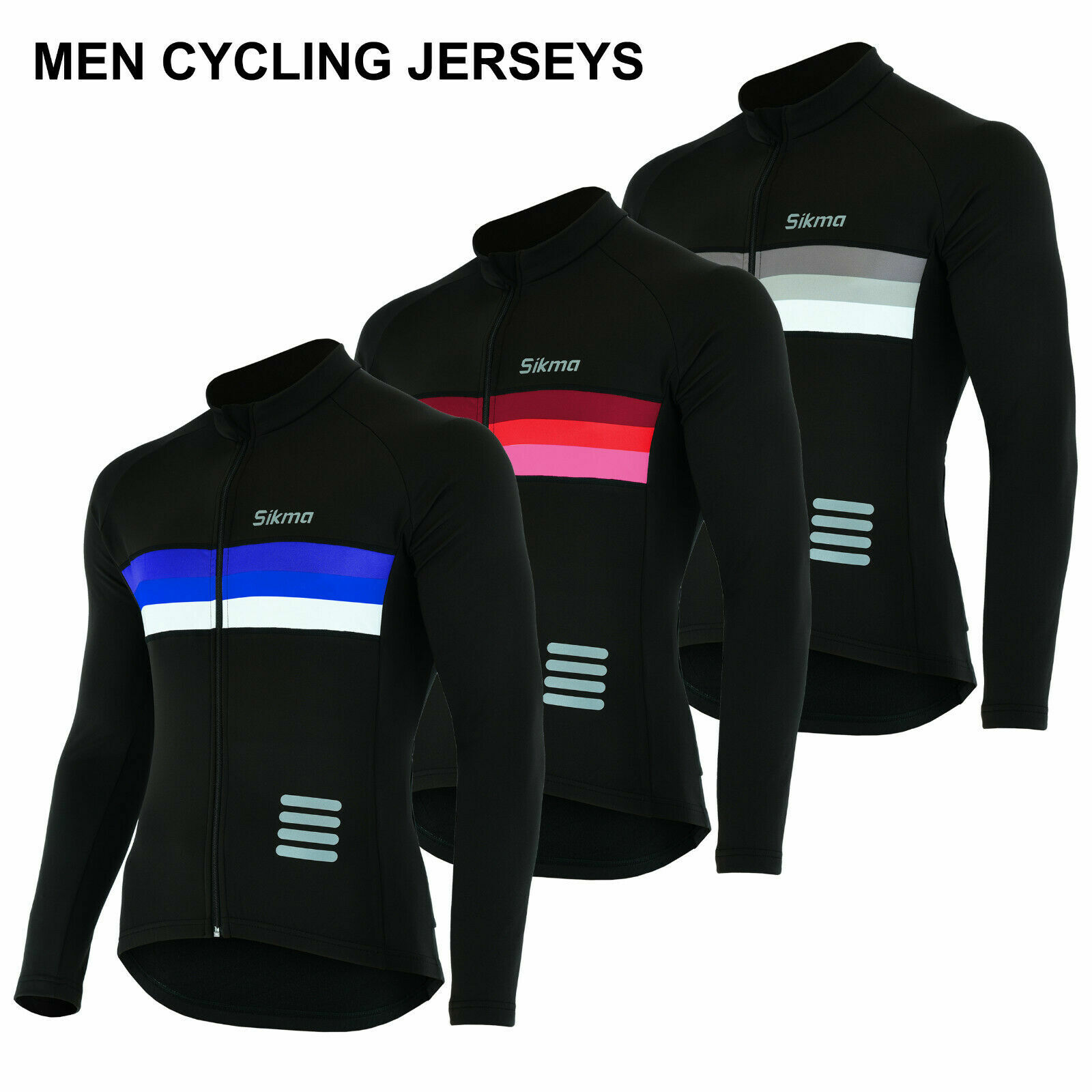Mens Cycling Long Sleeve Jersey Thermal Super Roubaix Bike Jacket Winter Top