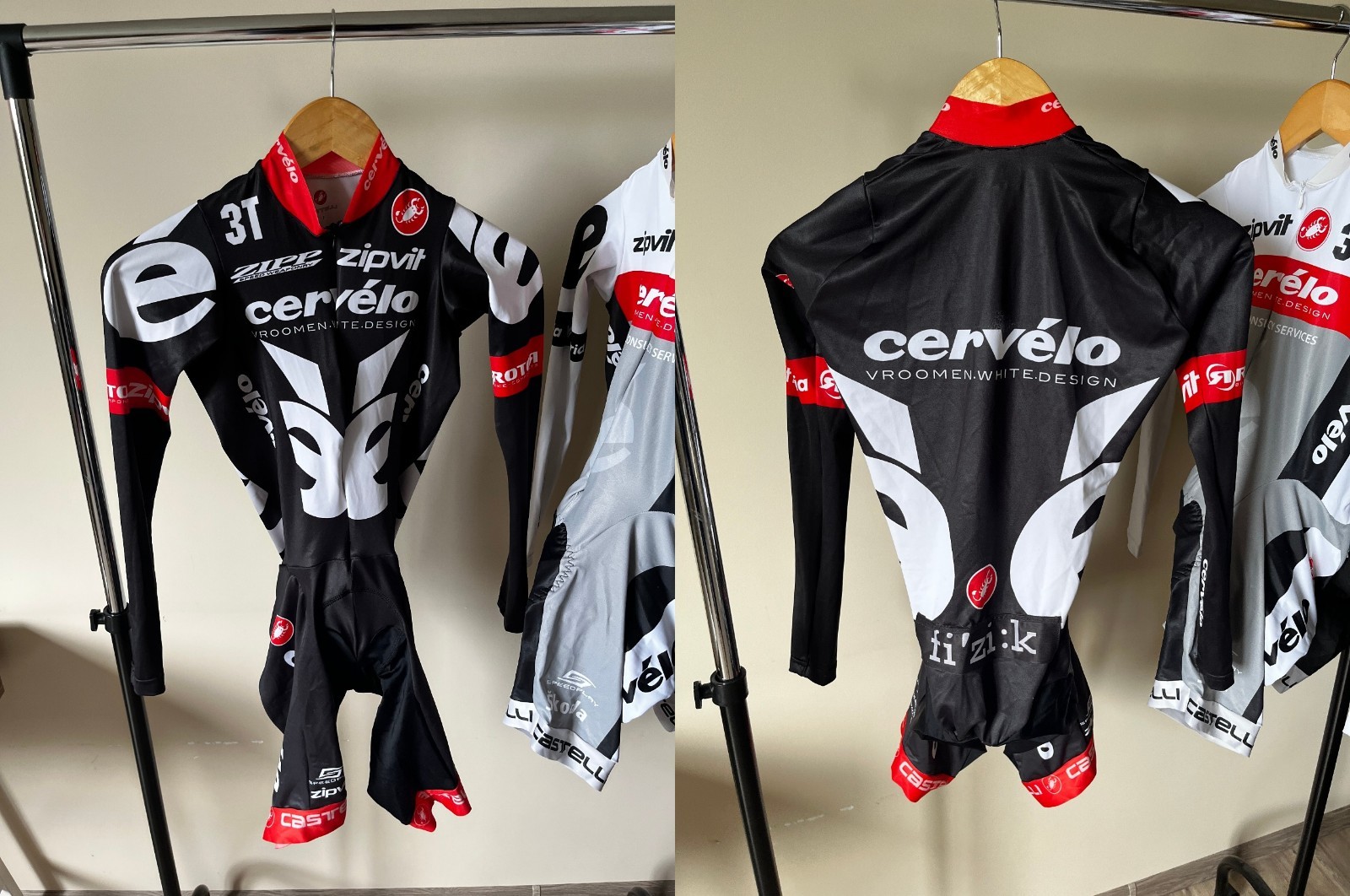 Cervélo TestTeam Cycling Skinsuit Speedsuit Cycle Suit Long Castelli size S