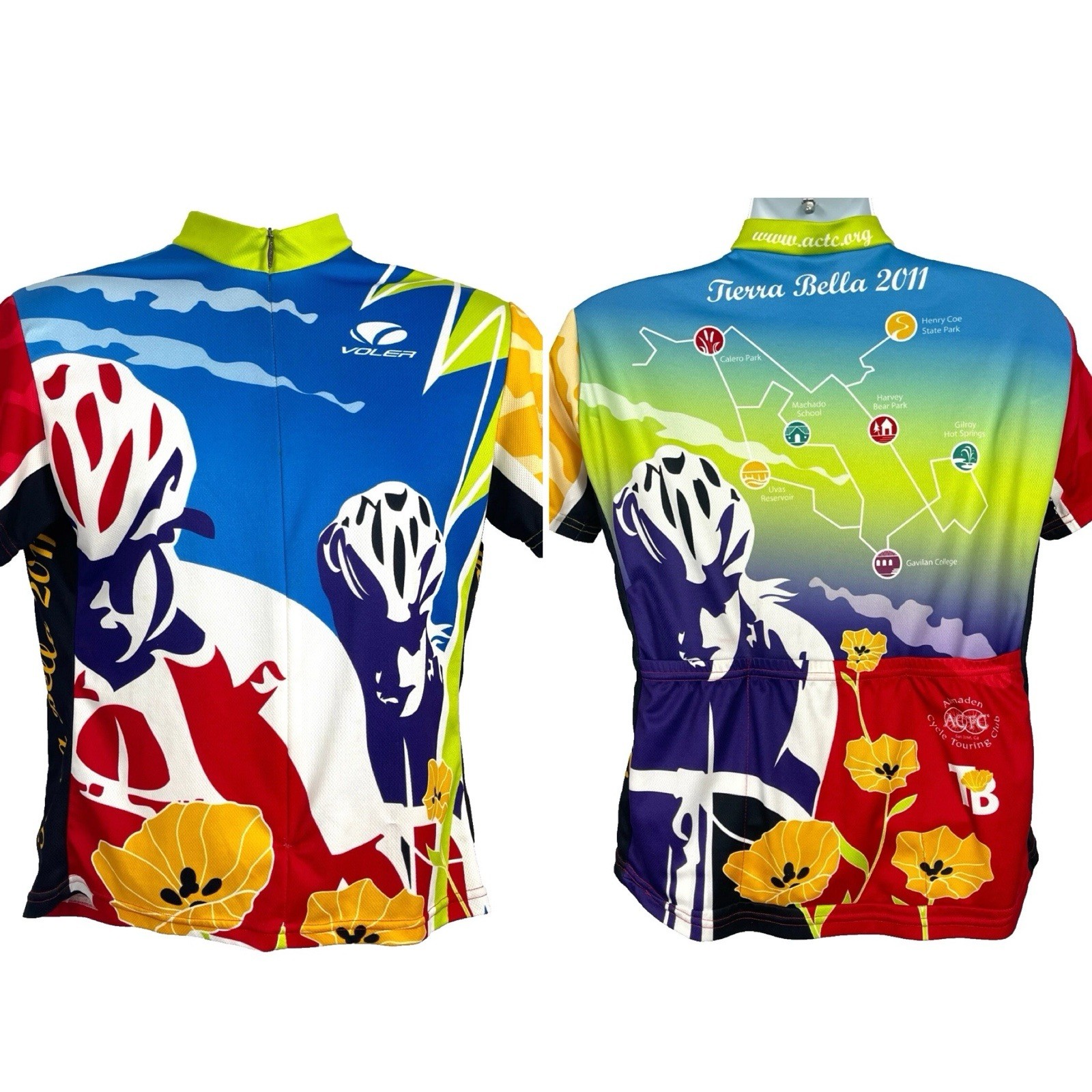Tierra Bella 2011 Voler Mens Cycling Jersey size M/L 40×25 USA Made Almaden ACTC