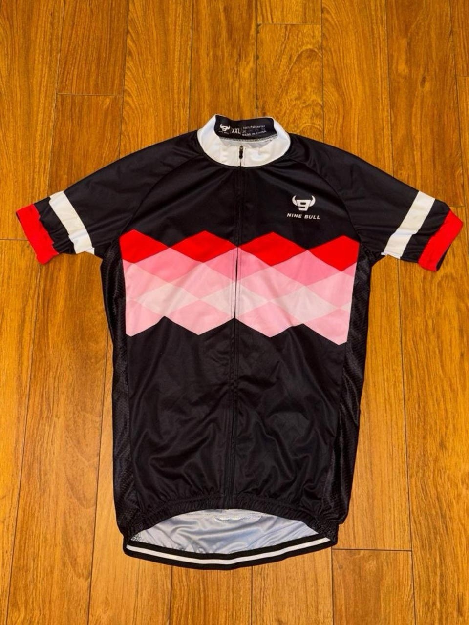 Nine Bull bicycling jersey red and black size XXL