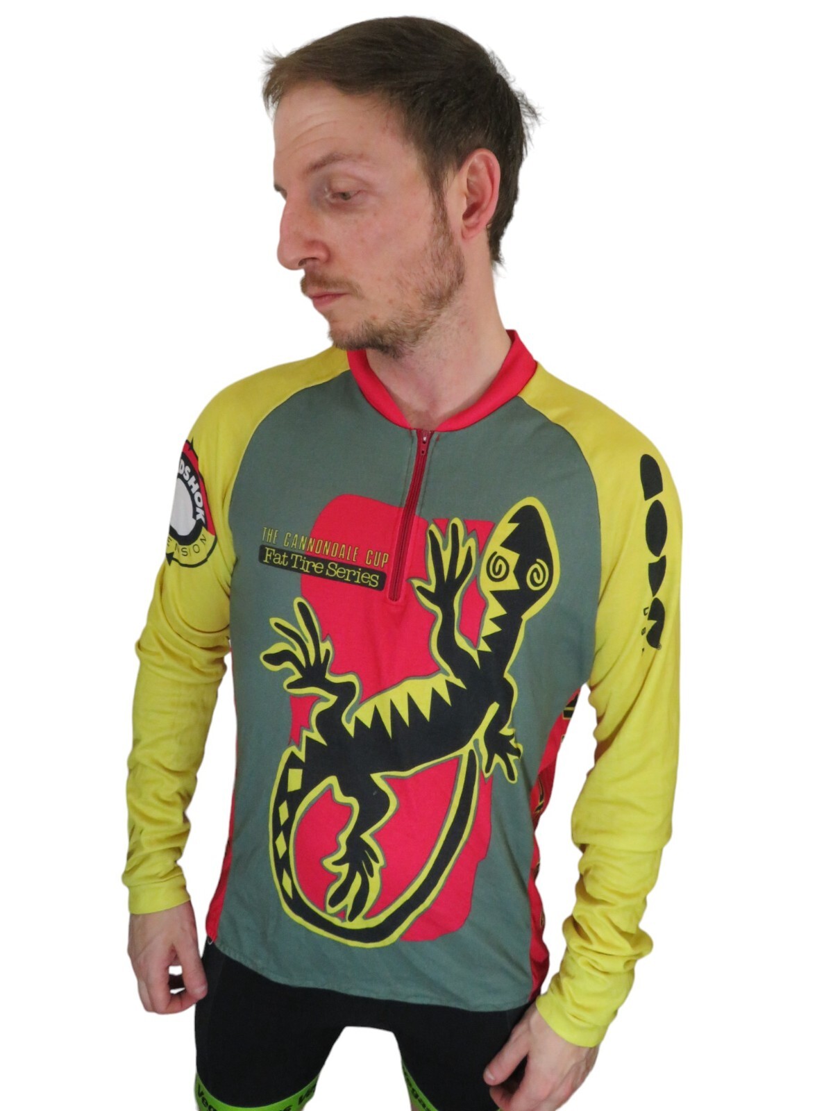 Vintage 90s Cannondale Cup Fat Tire Cycling Bike Jersey Mens Large Made In USA