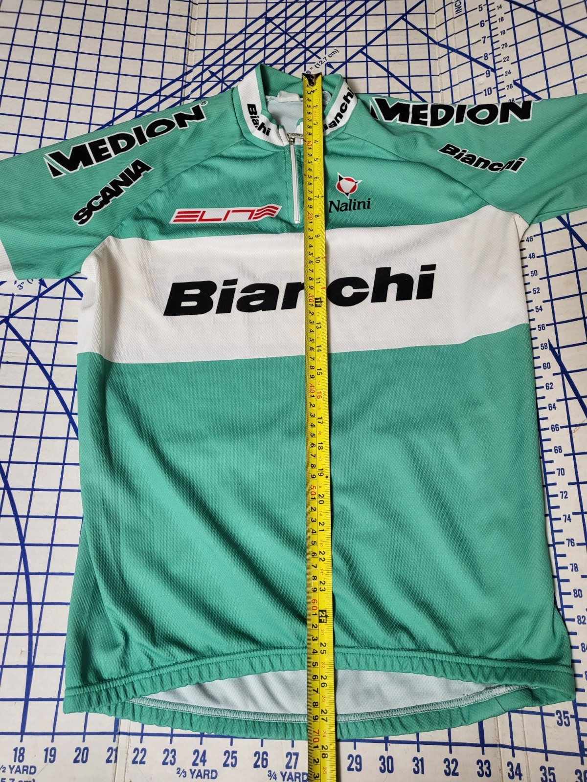 Vtg BIANCHI NALINI ITALIA ITALY CYCLING SHIRT JERSEY MAILLOT SIZE M/L Read