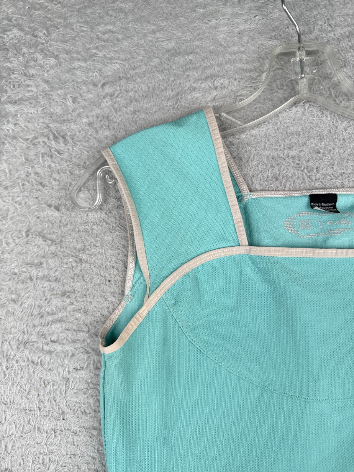 Oakley Cycling Jersey Women Small Teal White Tank Sleeveless Rear Pockets Poly